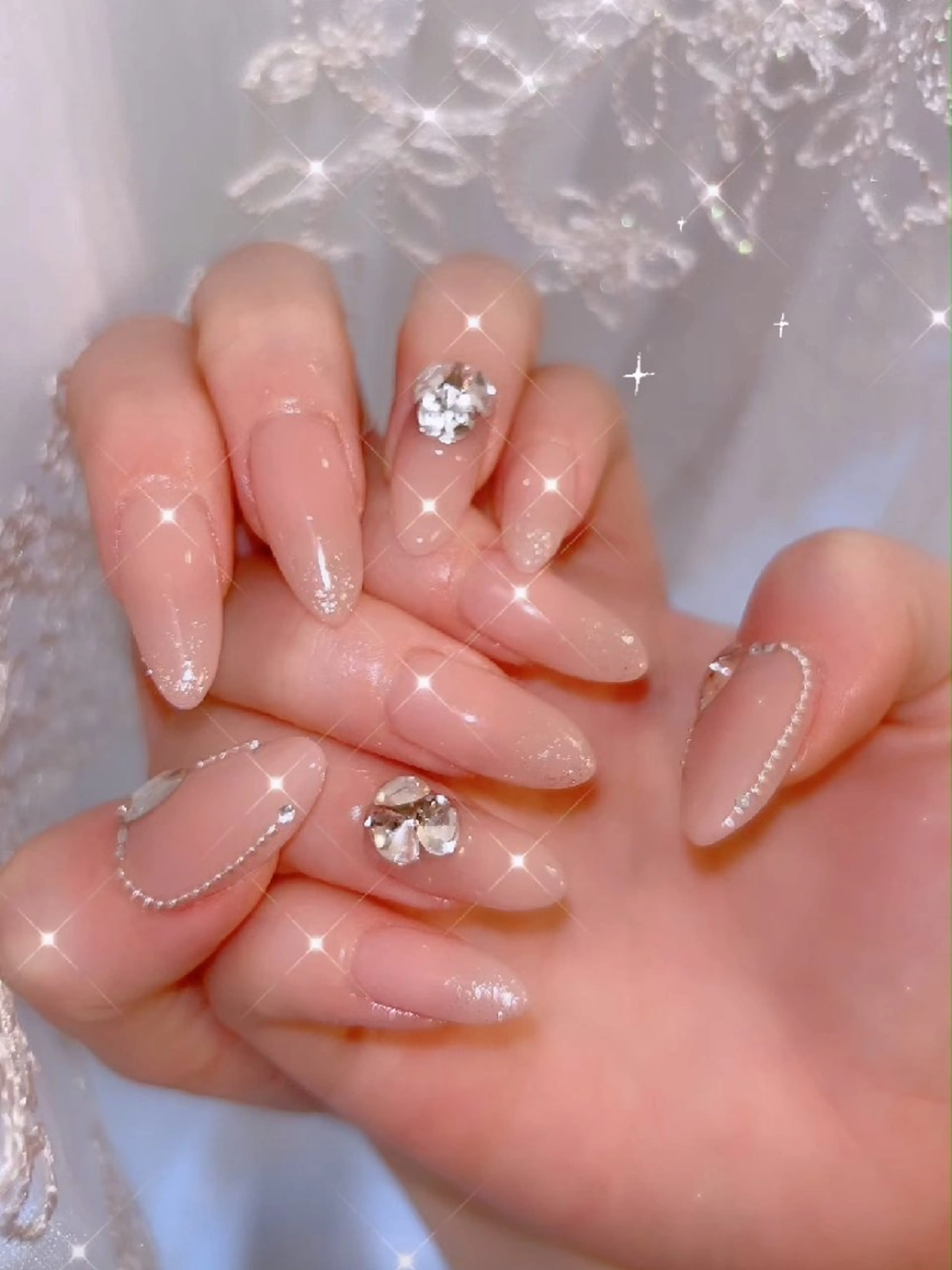 ネイル 長さ出し ジェルネイル 韓国ネイル マグネットネイル ニュアンスネイル ハンドネイル I LOVE ME NAIL.｡.:*♡のネイルデザイン
