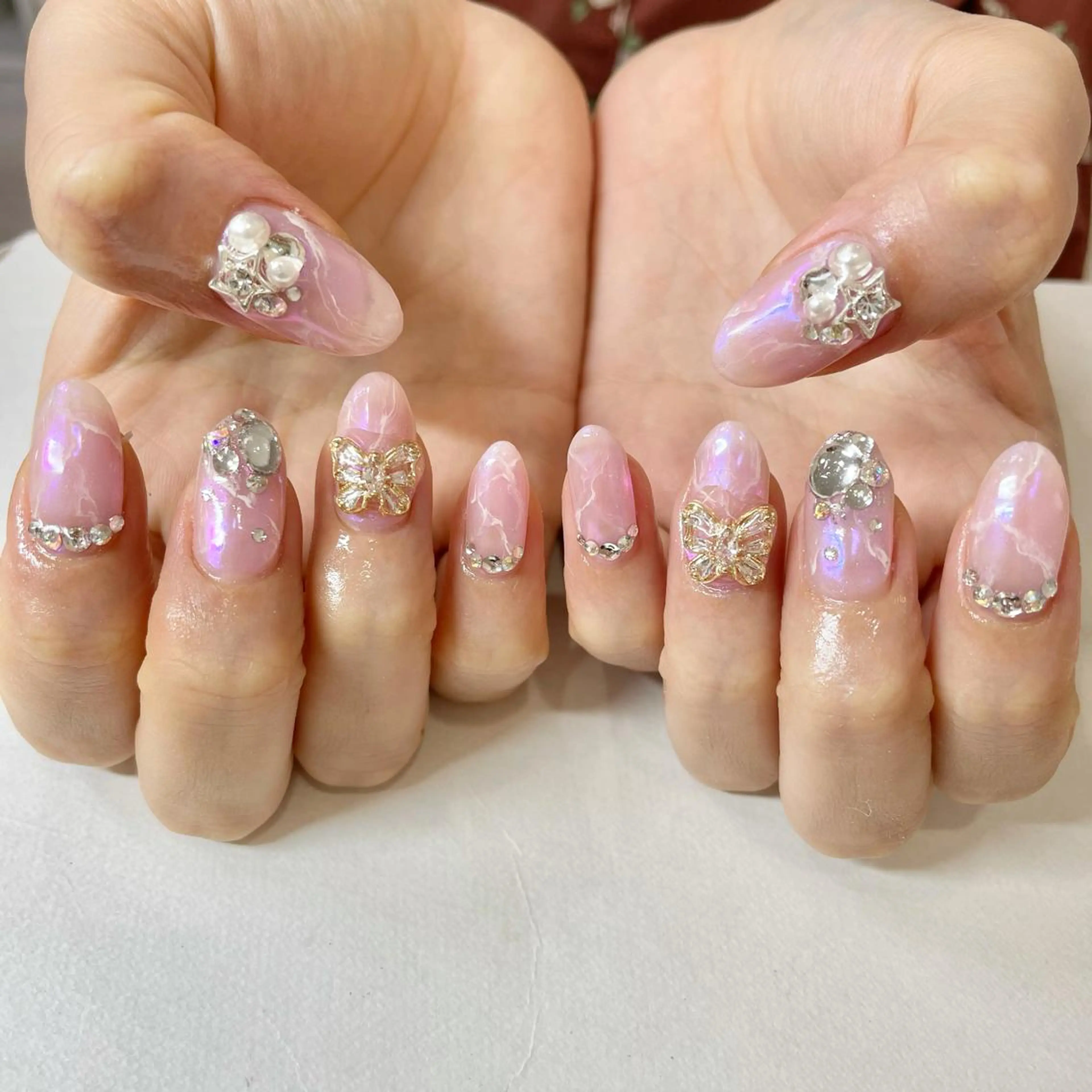 ネイル オーロラネイル ハンドネイル 🎀AYAKO 🎀中韓ネイルのネイルデザイン