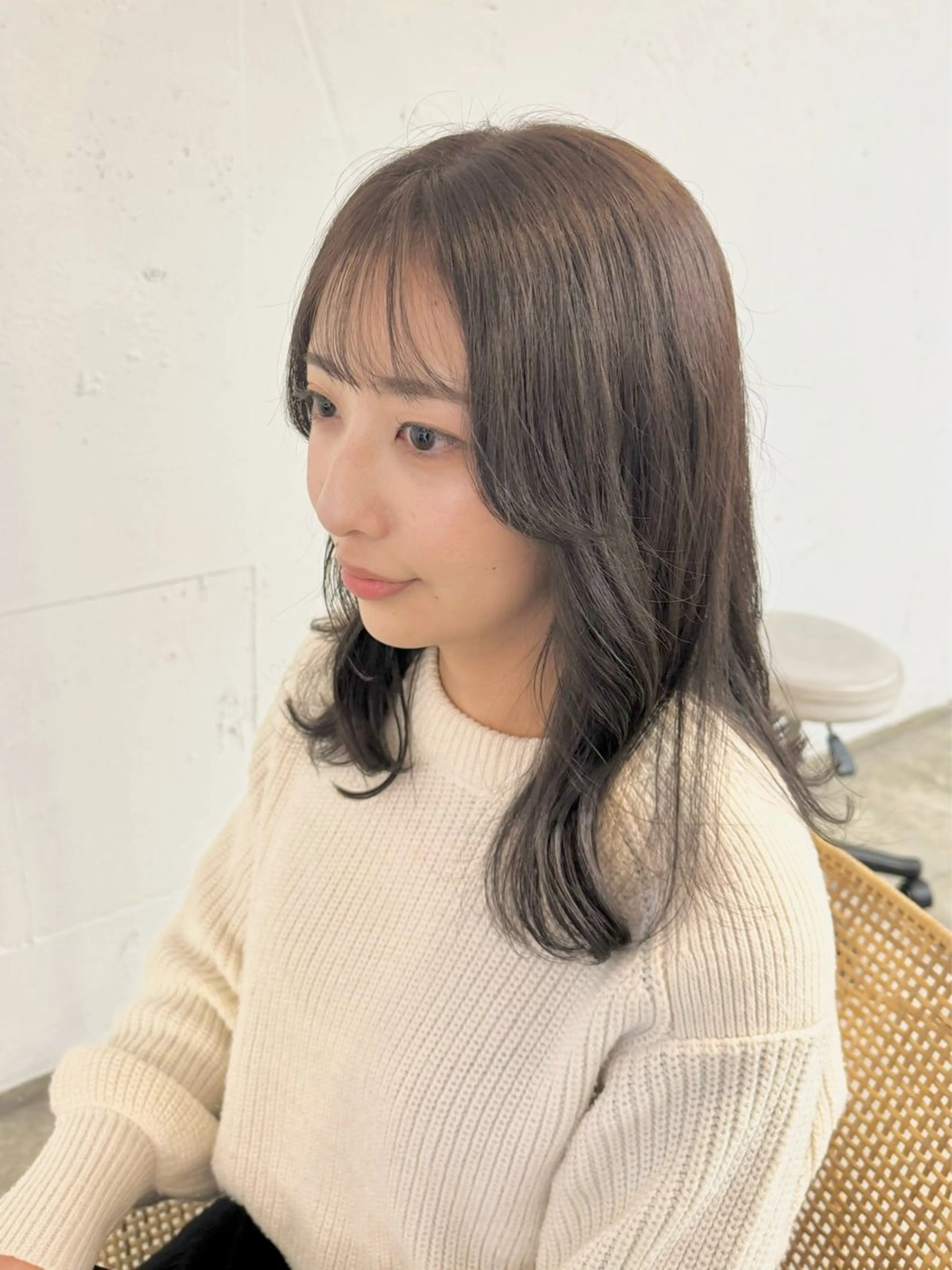 ミディアム 原田 彩花のヘアスタイル