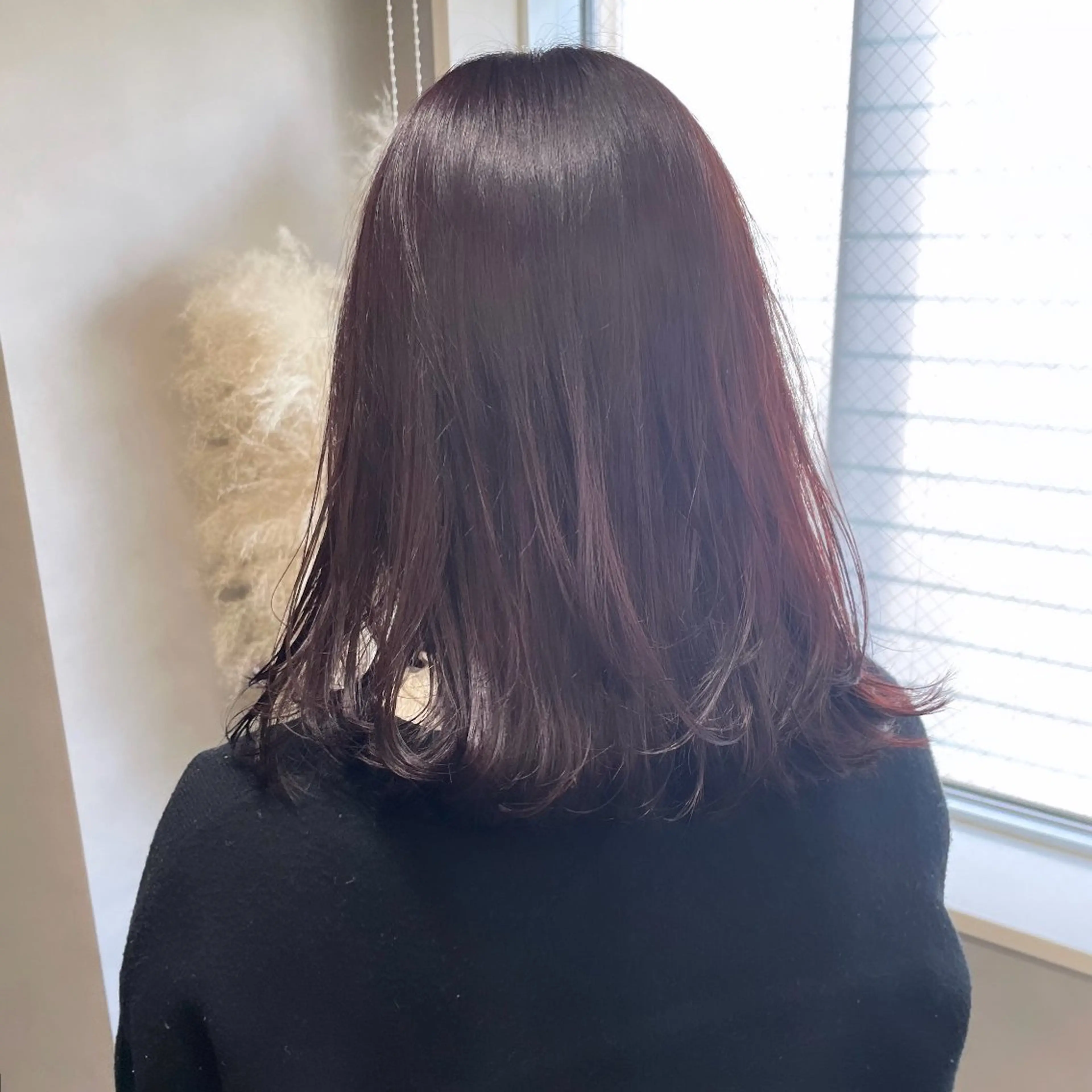 ミディアム カラー レッドカラー ヘアカラー Rui/透明感カラー 暖色/レイヤーカットのヘアスタイル