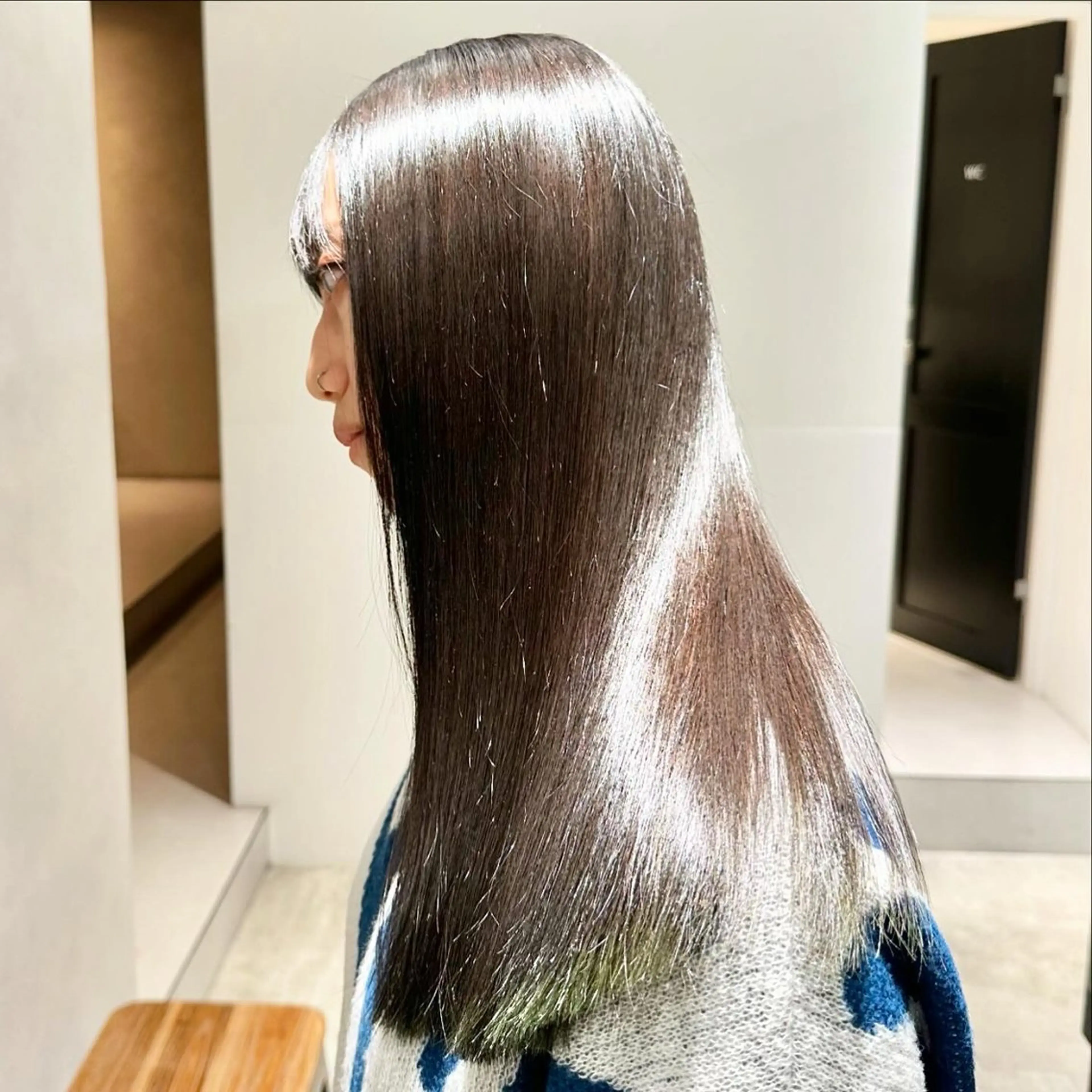 ロング カラー パーマ ヘアアレンジ 髪質改善 縮毛矯正 トリートメント ストレートパーマ 縮毛矯正 トリートメント 縮毛矯正/髪質改善/ ブリーチ毛/木元渓太のヘアスタイル