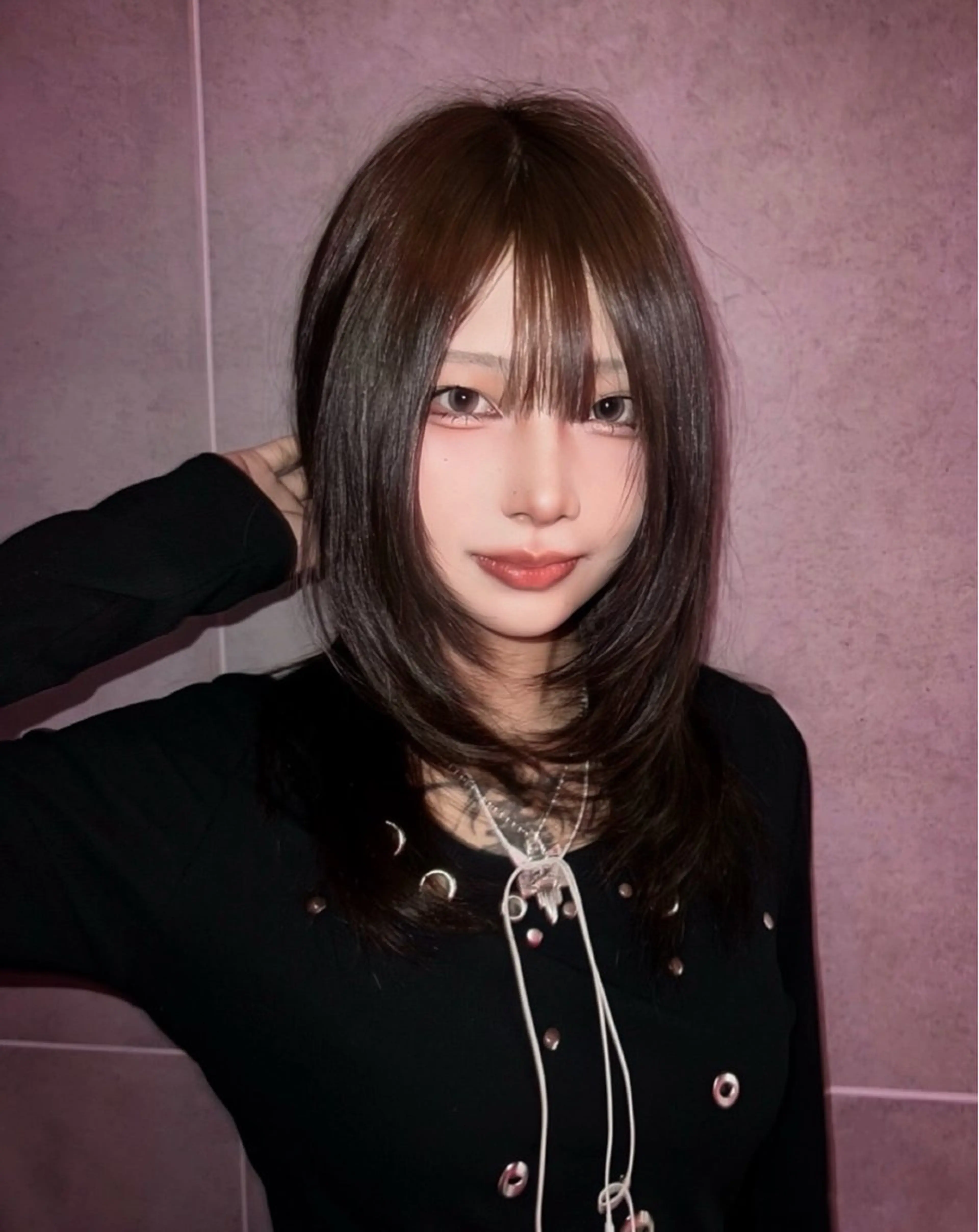 セミロング ヘアカラー AIRA/ブリーチ ‪/透明感カラーのヘアスタイル