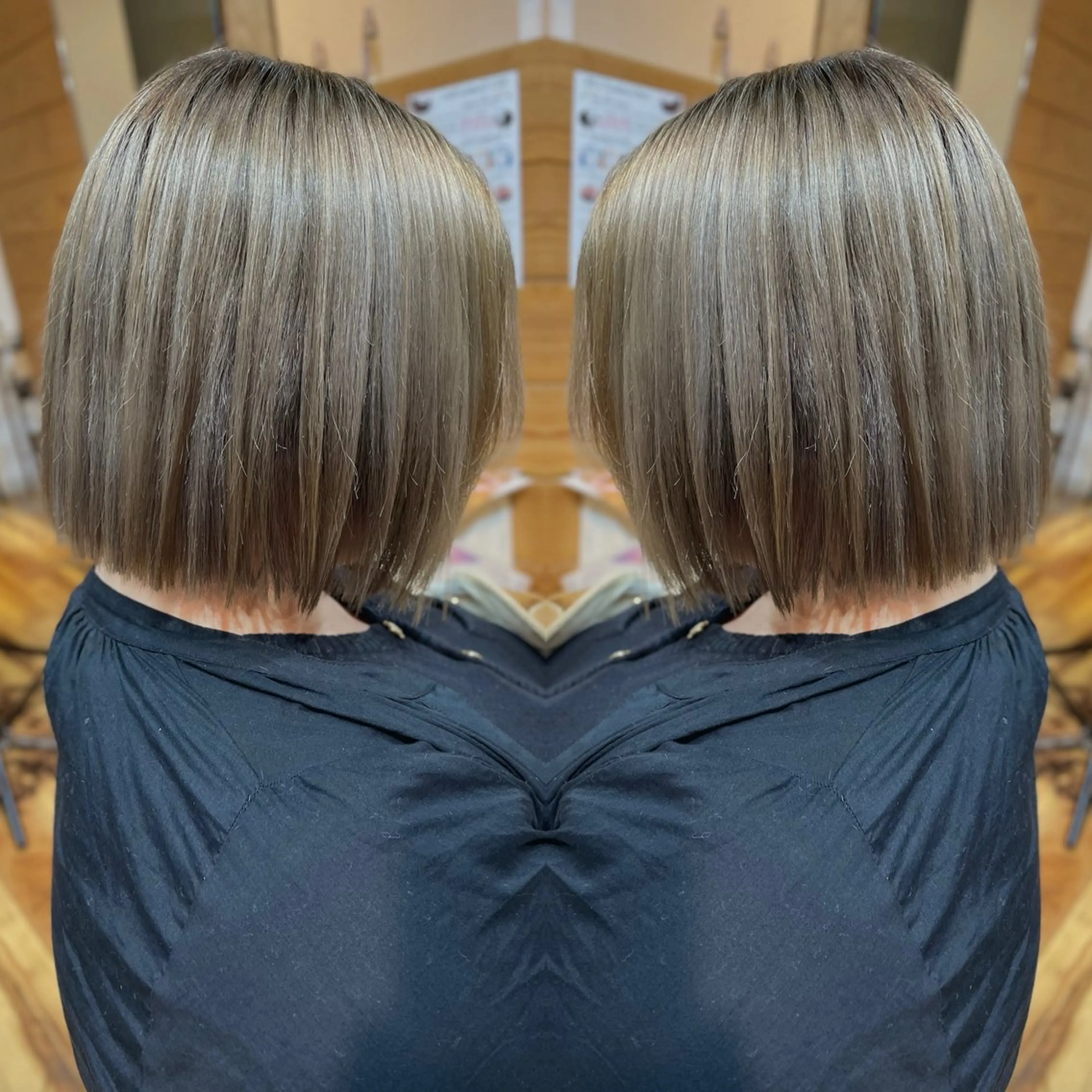 ショート カラー 切りっぱなしボブ ボブ 大澤 未夢のヘアスタイル