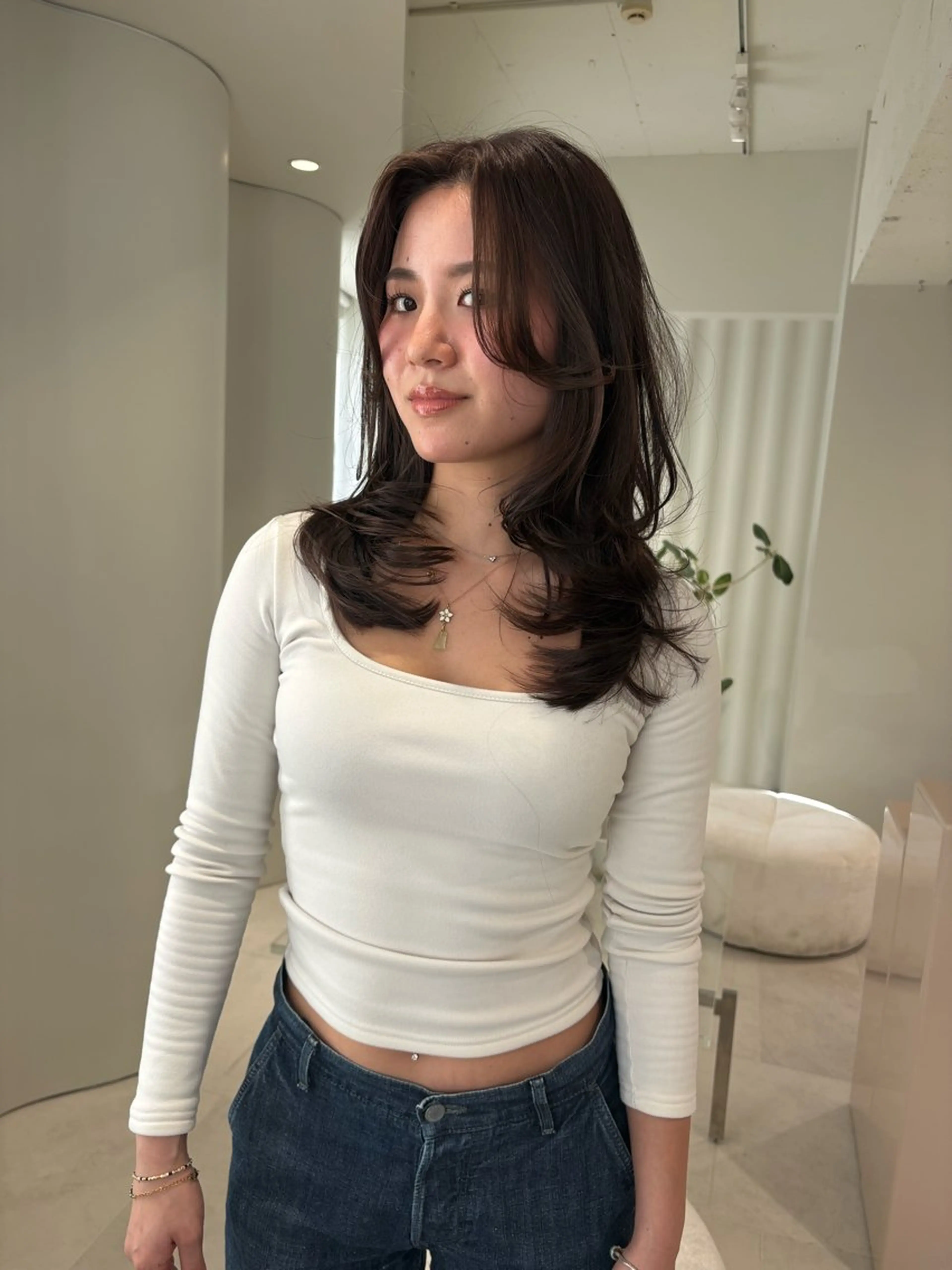 ロング カラー ブラウンカラー レイヤーカット カット ヘアカラー 海外レイヤー /NAGISAのヘアスタイル