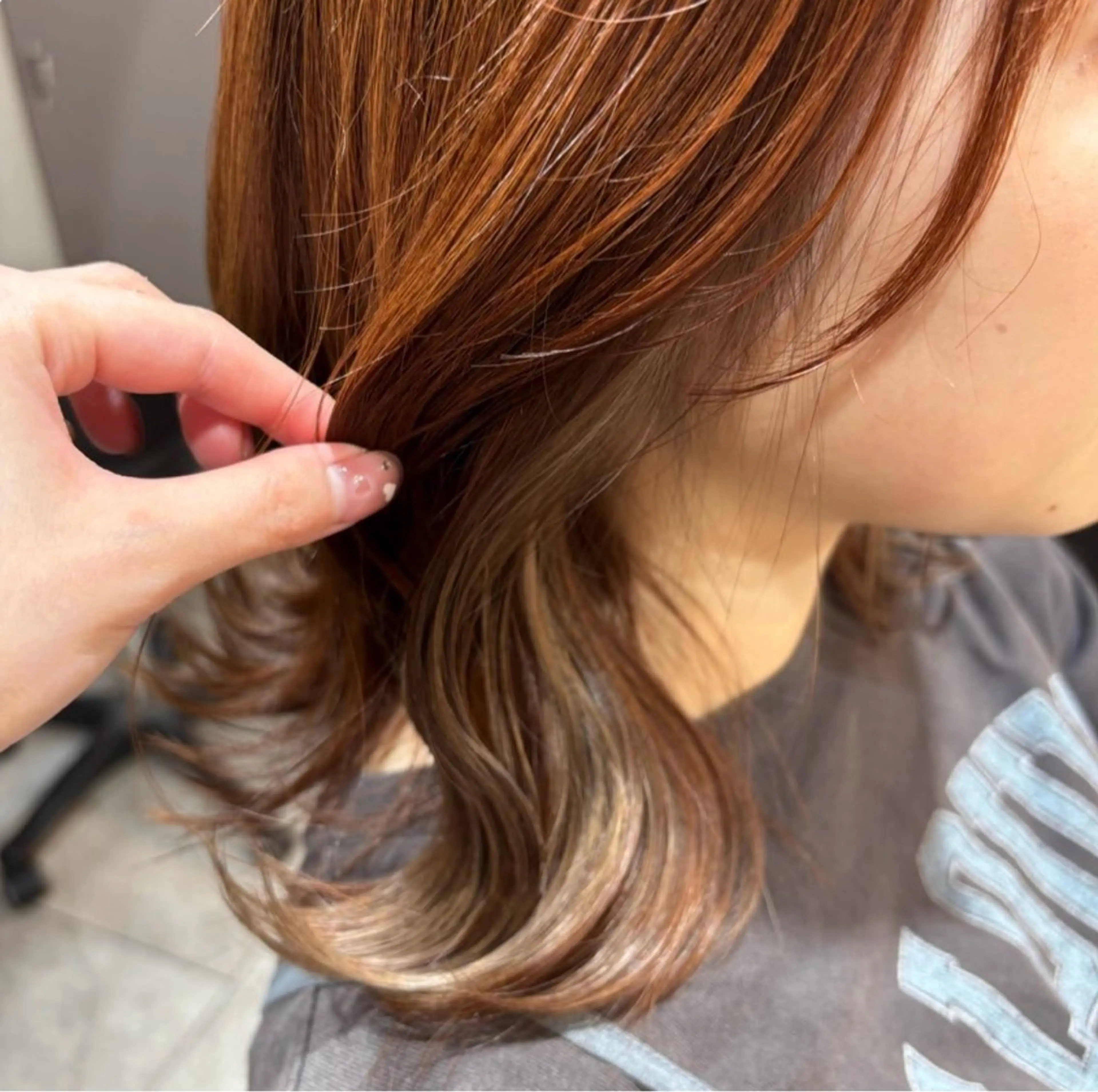 ミディアム カラー ヘアカラー lmu byif(ﾘﾐｭｰﾊﾞｲｲﾌ)所属・MIYU /メンズパーマ✨💫のヘアスタイル