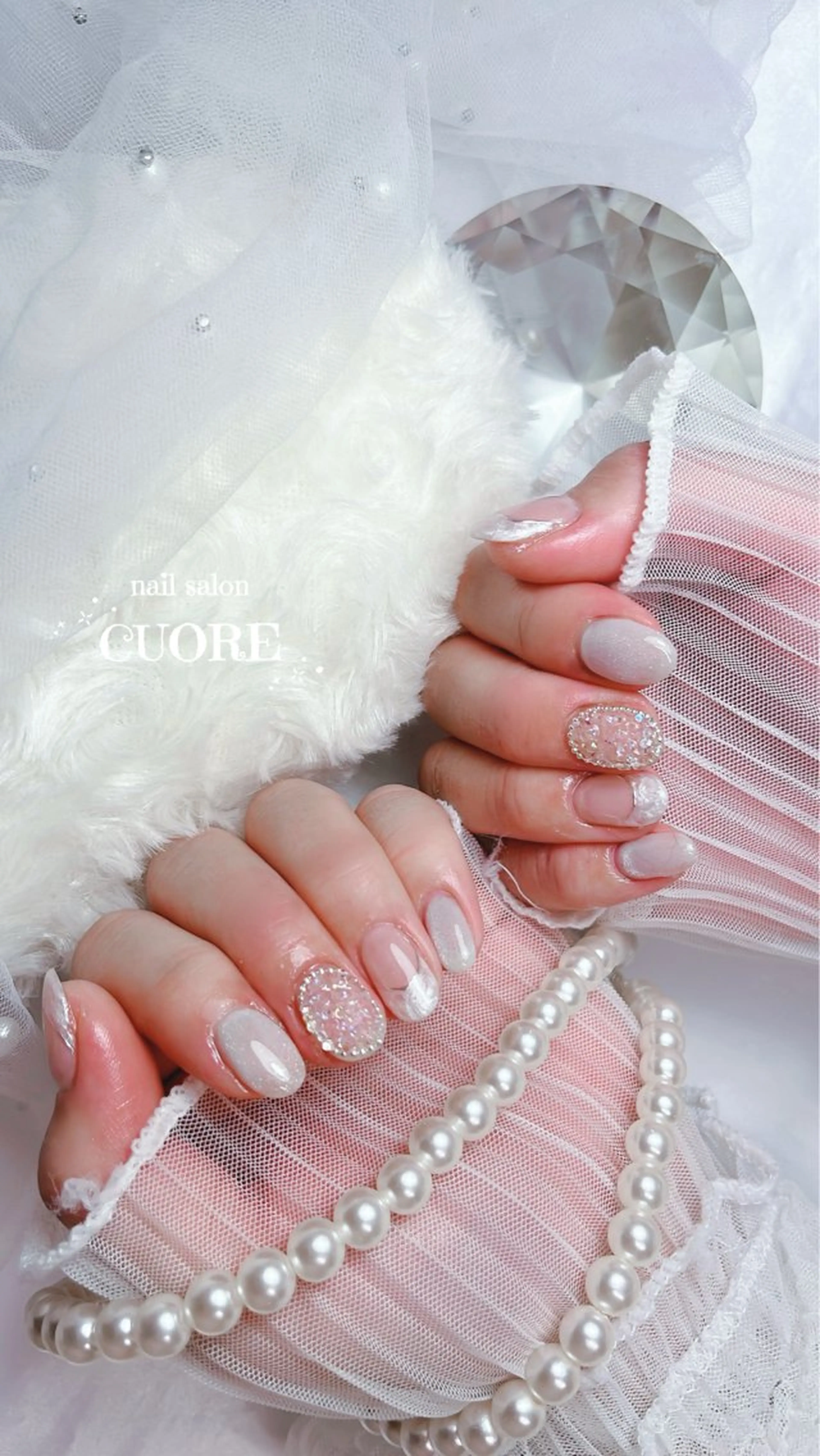 ネイル フレンチネイル マグネットネイル nail salon CUOREのネイルデザイン