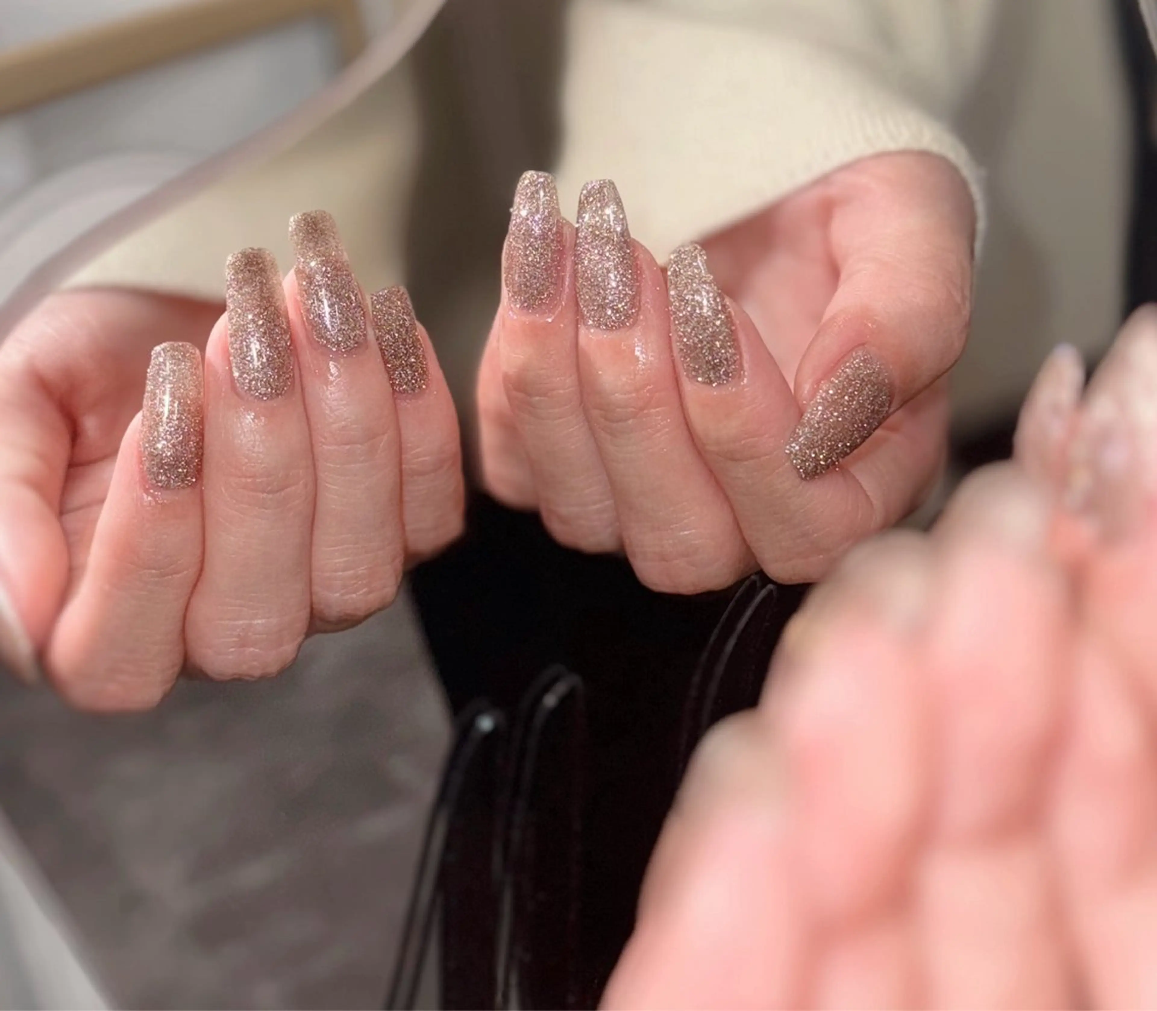 ネイル 長さ出し フラッシュネイル キラキラネイル メンズネイル ネイルチップ ハンドネイル マイムネイル所属・MIMnail メンズネイリストのネイルデザイン