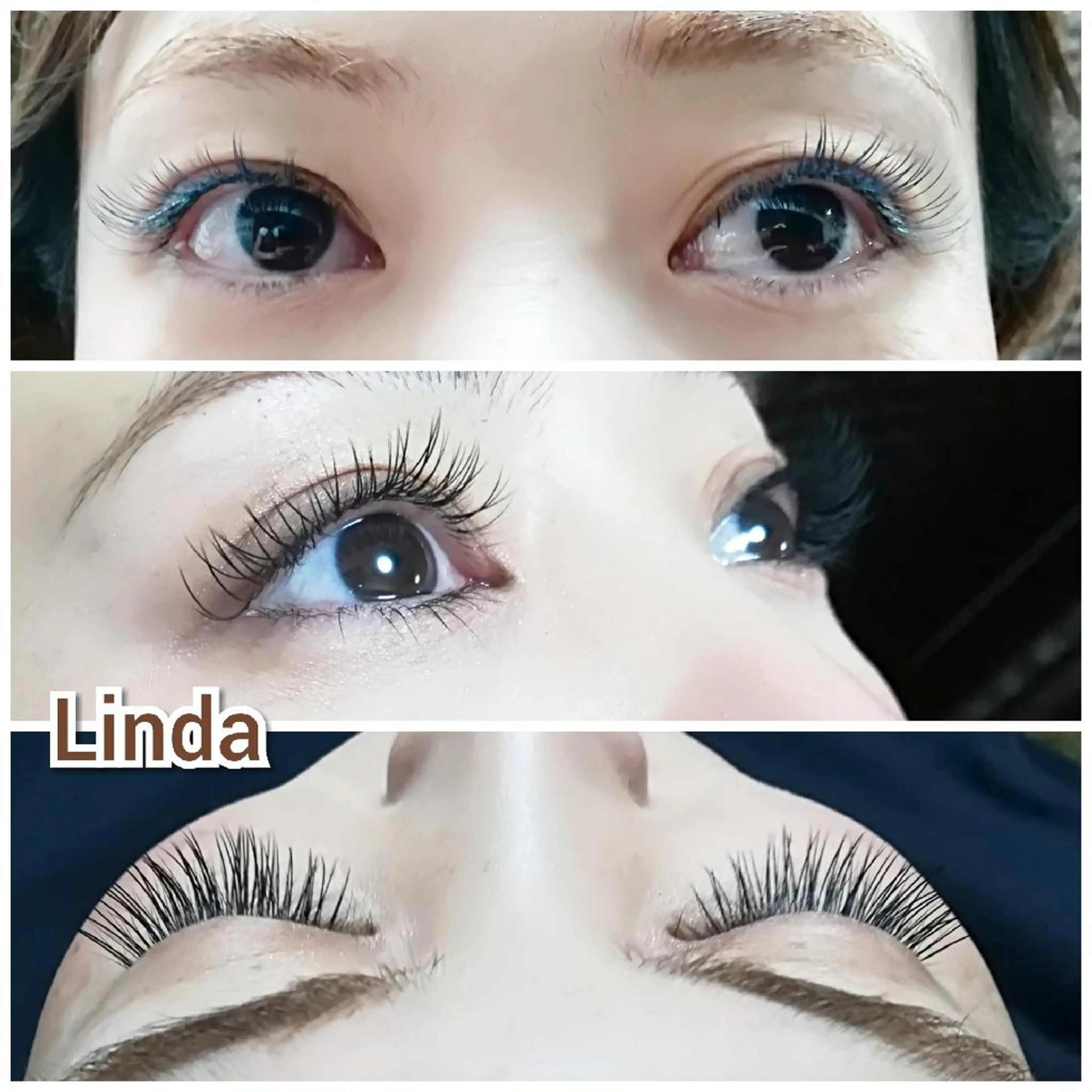 マツエク・マツパ フラットラッシュ linda lashesのマツエク・マツパデザイン