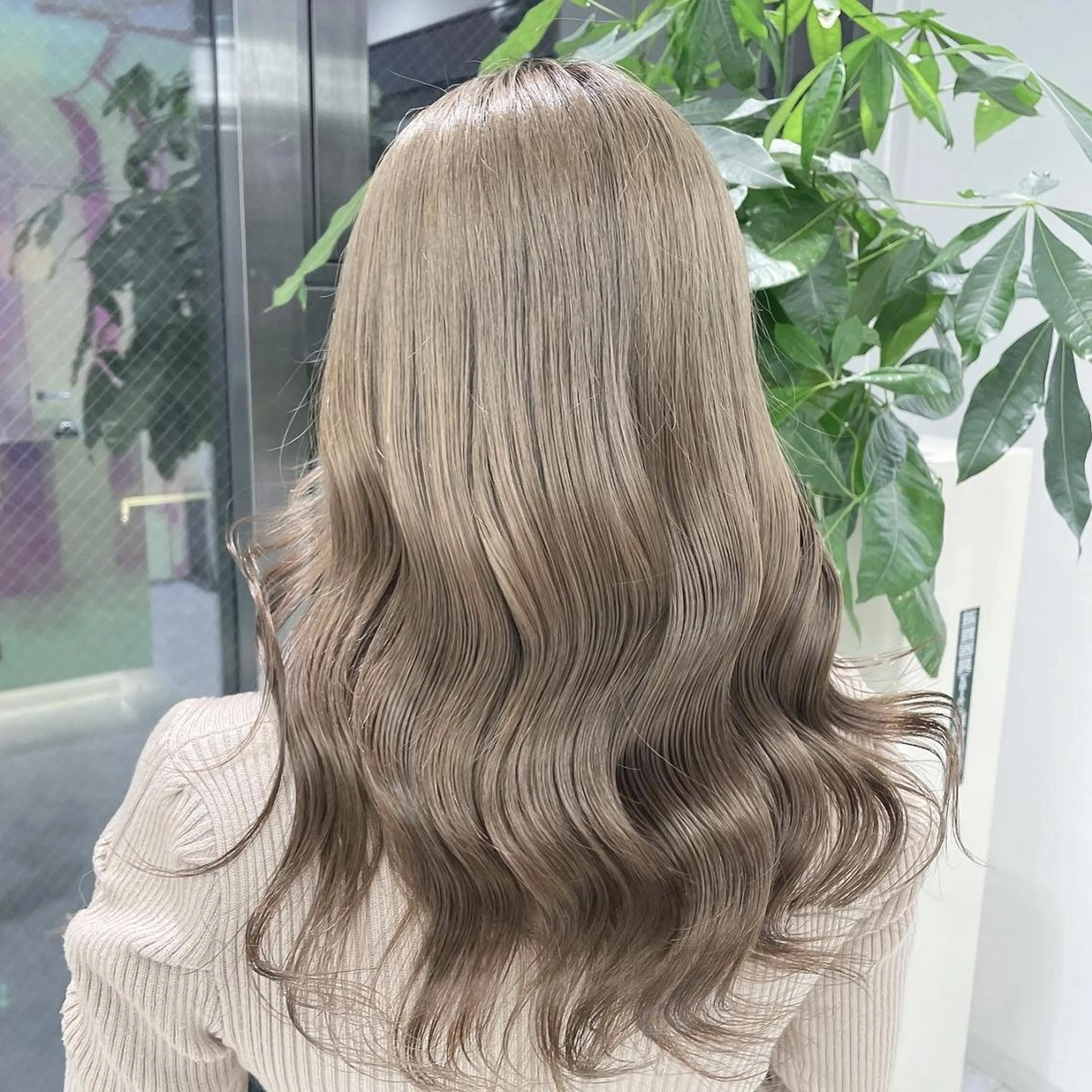 ロング ブリーチ✖️ 縮毛LANDのヘアスタイル