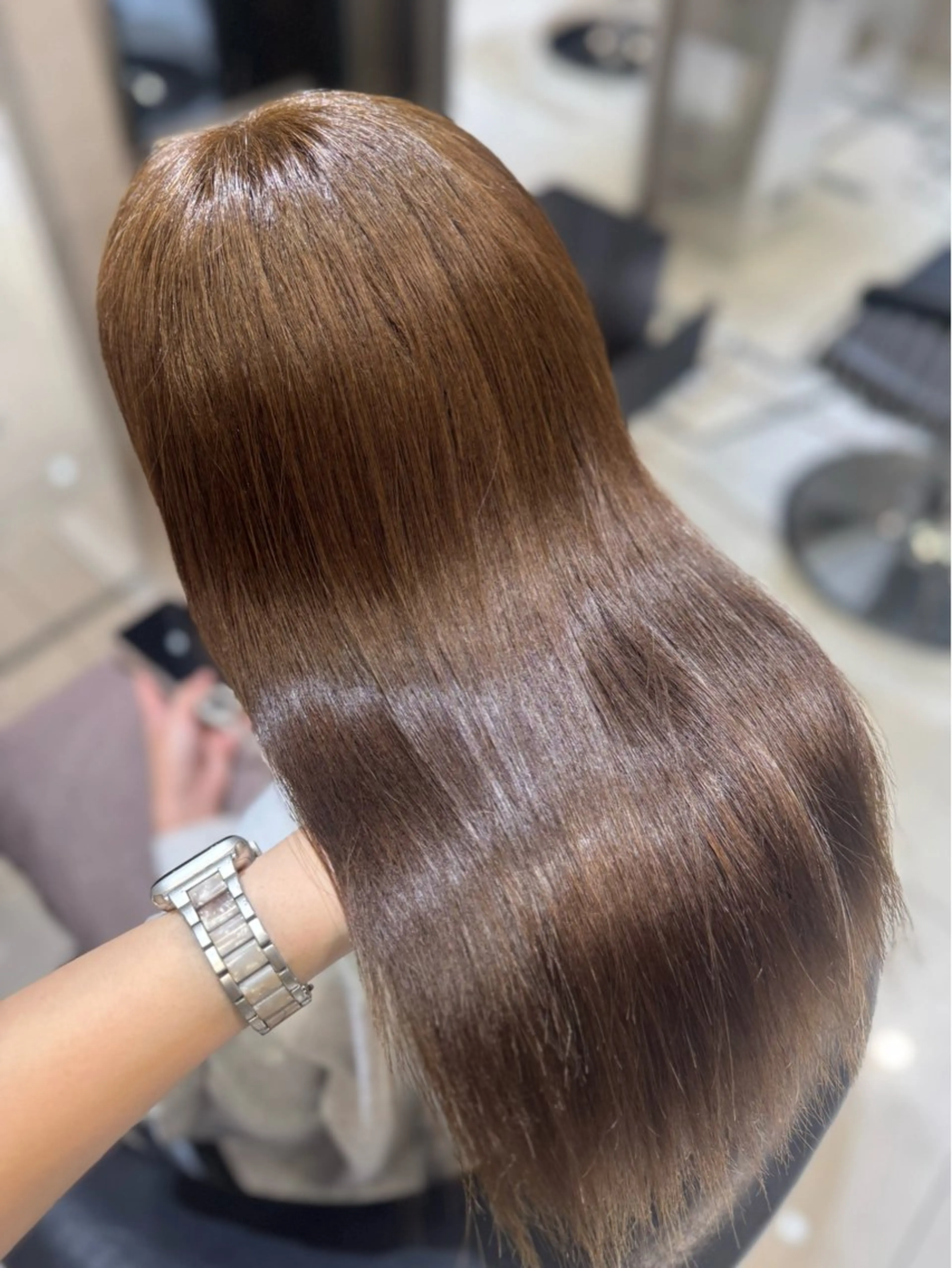 ロング カラー ヘアカラー トリートメント 🐈‍⬛カチモリ/暖 色/𝐌𝐢𝐤𝐮のヘアスタイル