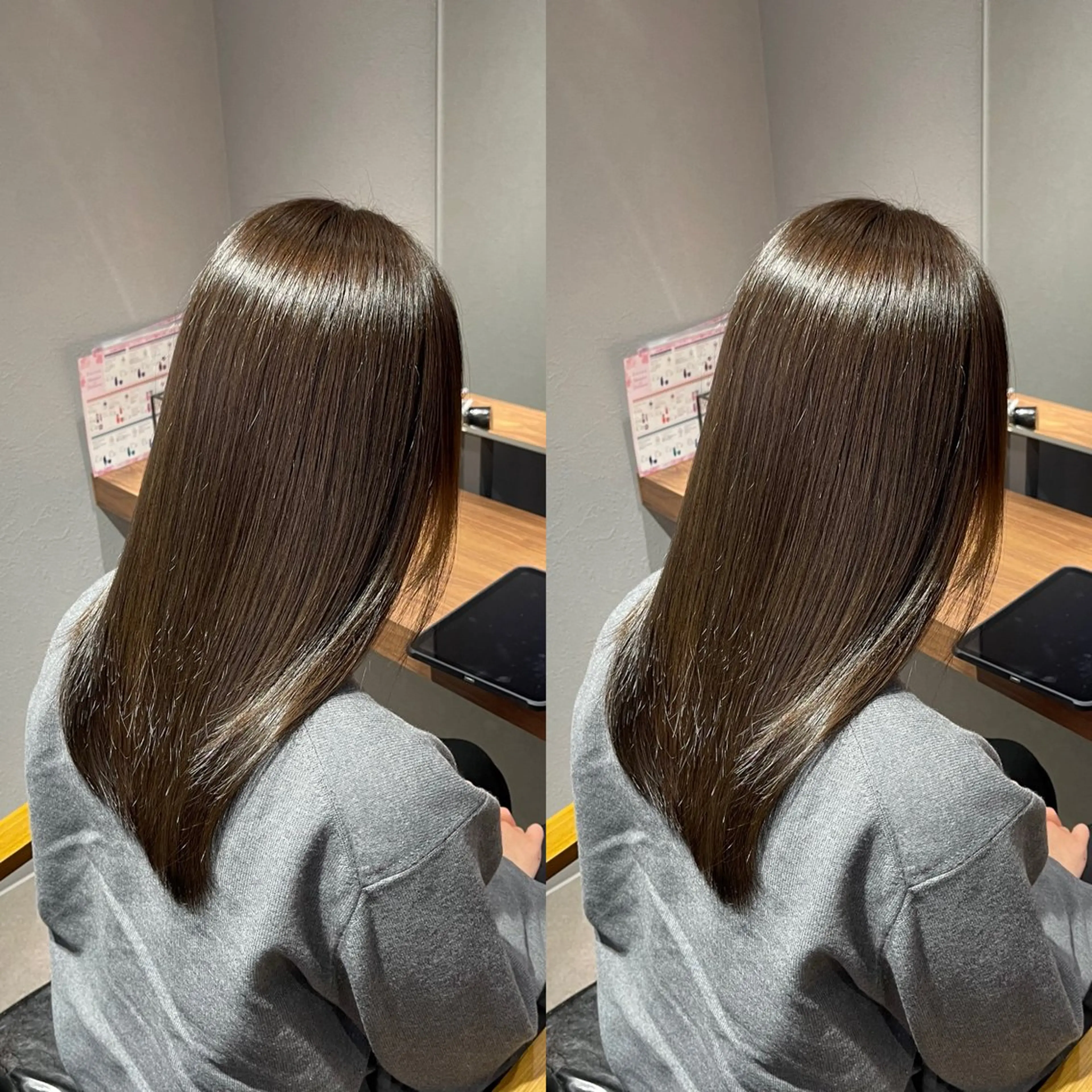 セミロング カラー 佐々木 裕一のヘアスタイル