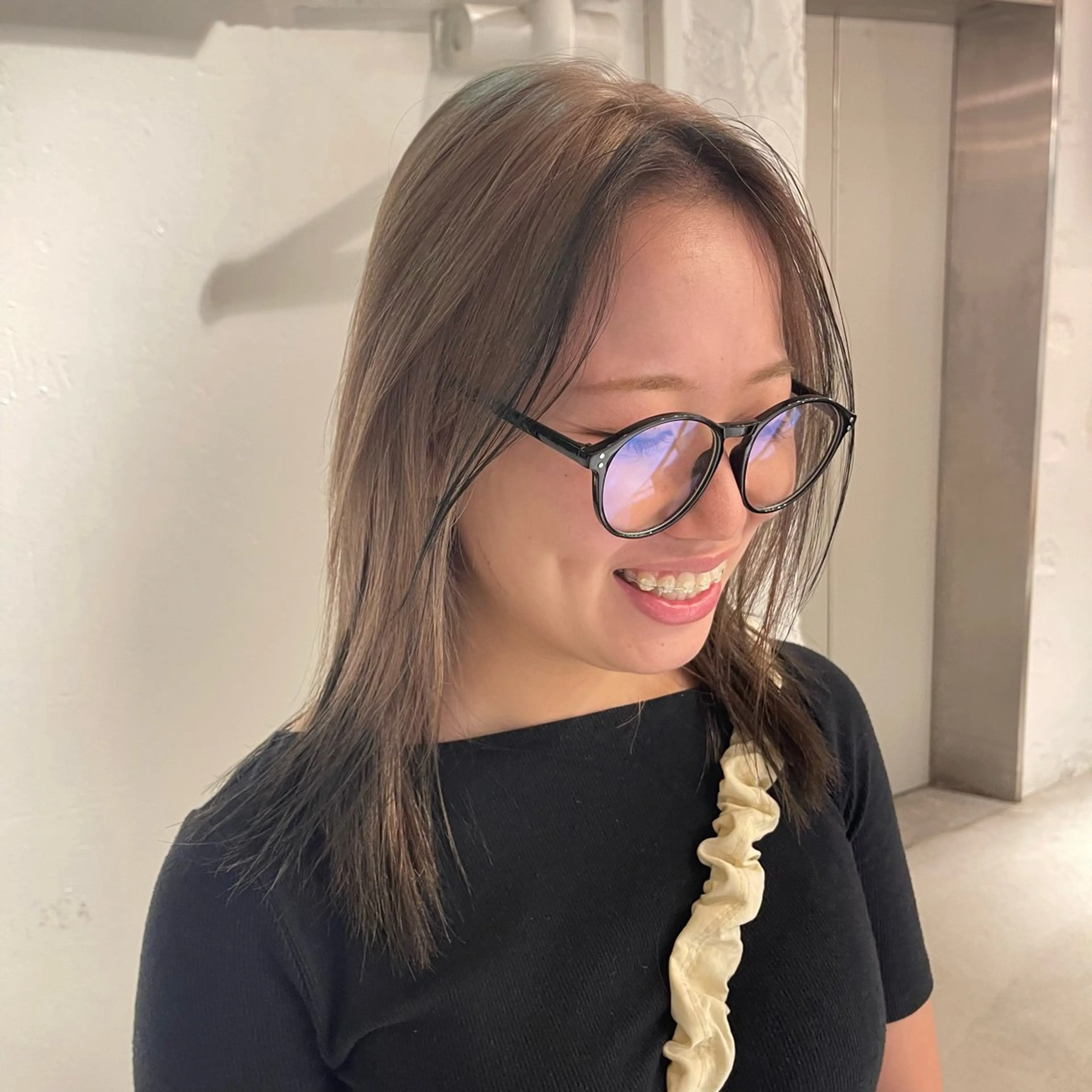 ミディアム カラー ヘアカラー トリートメント nameless miichiのヘアスタイル