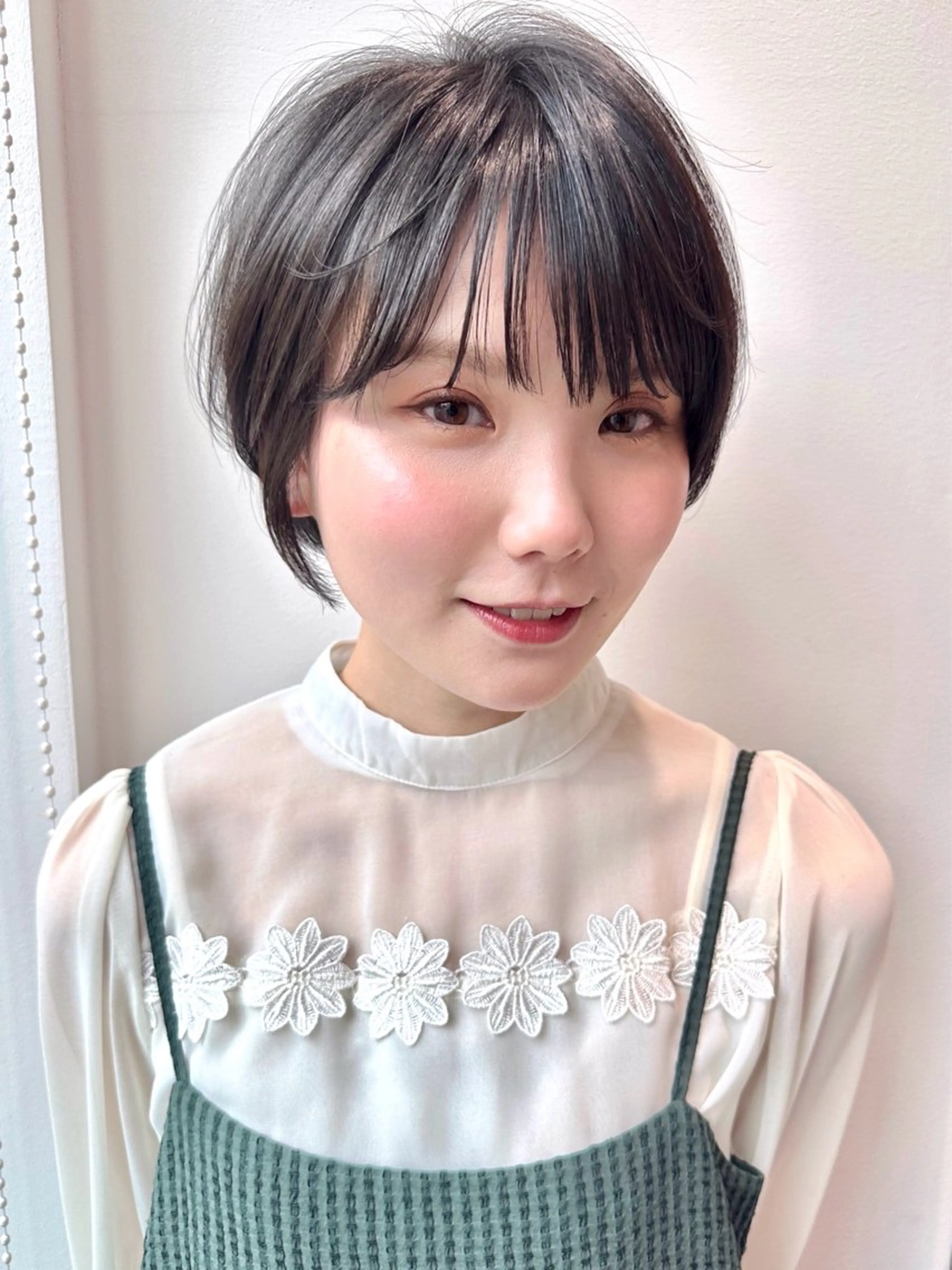 ショート カラー 透明感カラー 顔周りカット レイヤーカット ショートヘア トリートメント カット トリートメント 🩰ナチュラル可愛い kamicare🩰のヘアスタイル