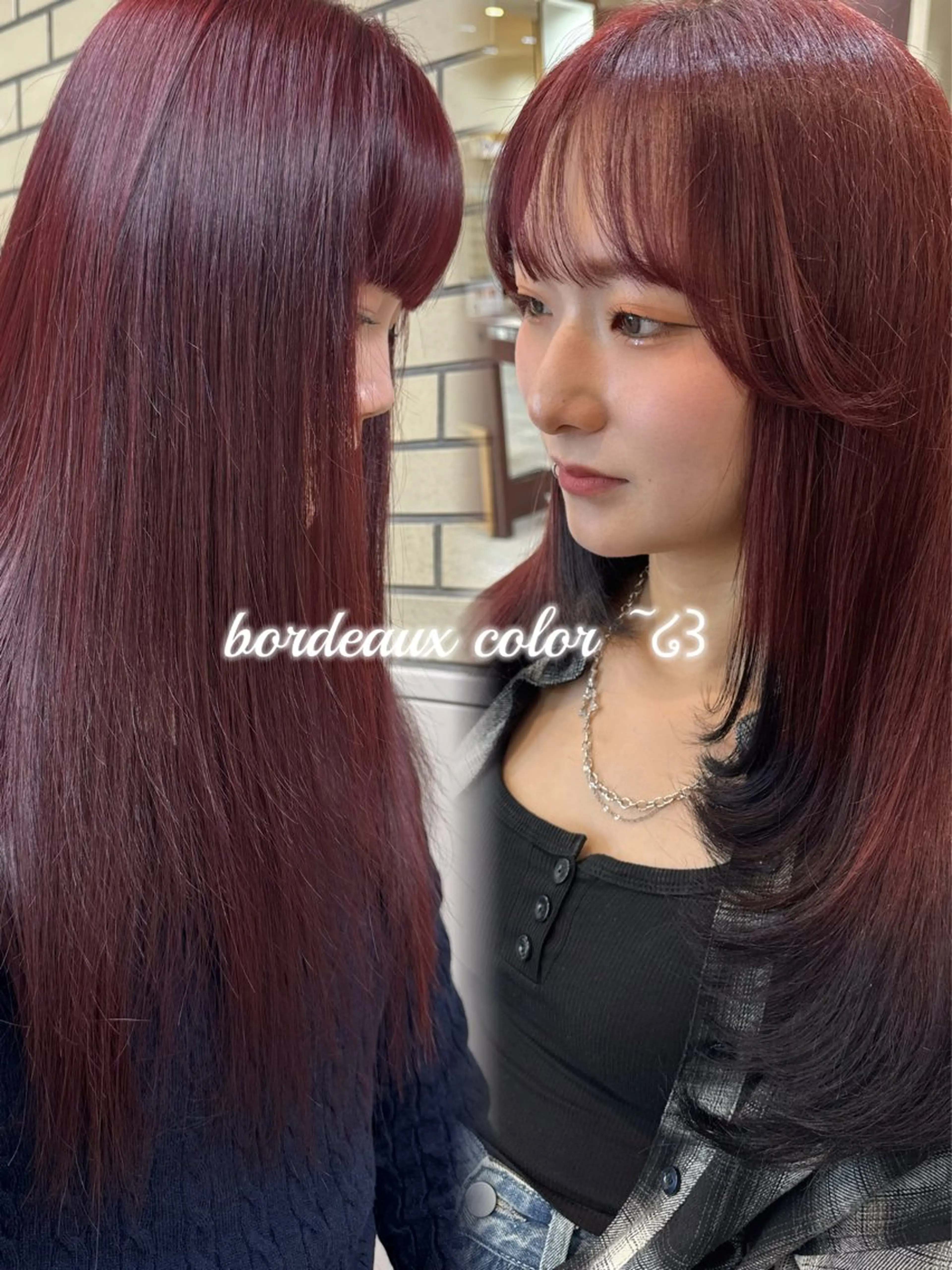 ロング ヘアカラー 🌼.*akane 韓国ヘア♡レイヤー♡のヘアスタイル