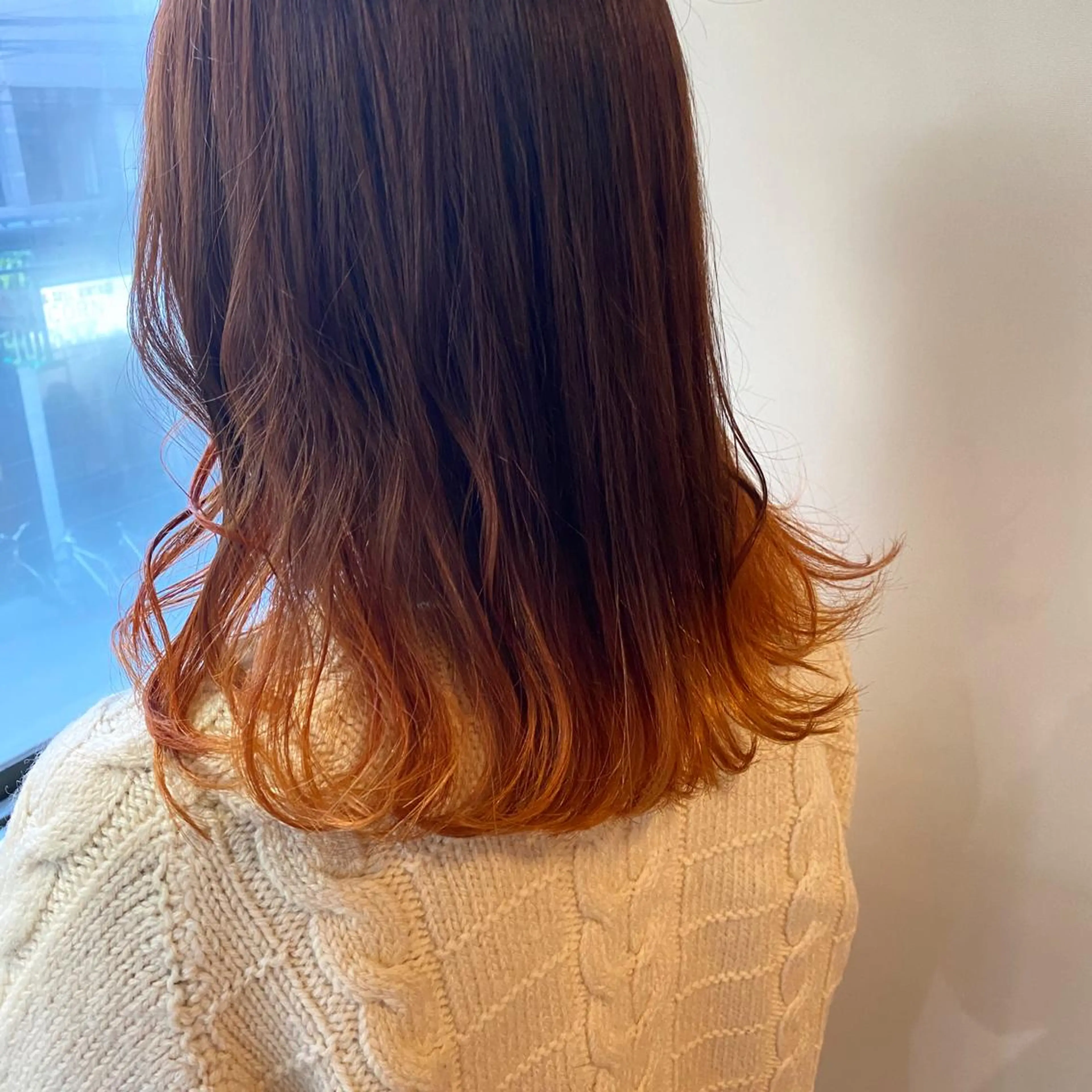 ミディアム カラー ヘアアレンジ オレンジ 撮影モデル募集 🦋soemikaのヘアスタイル