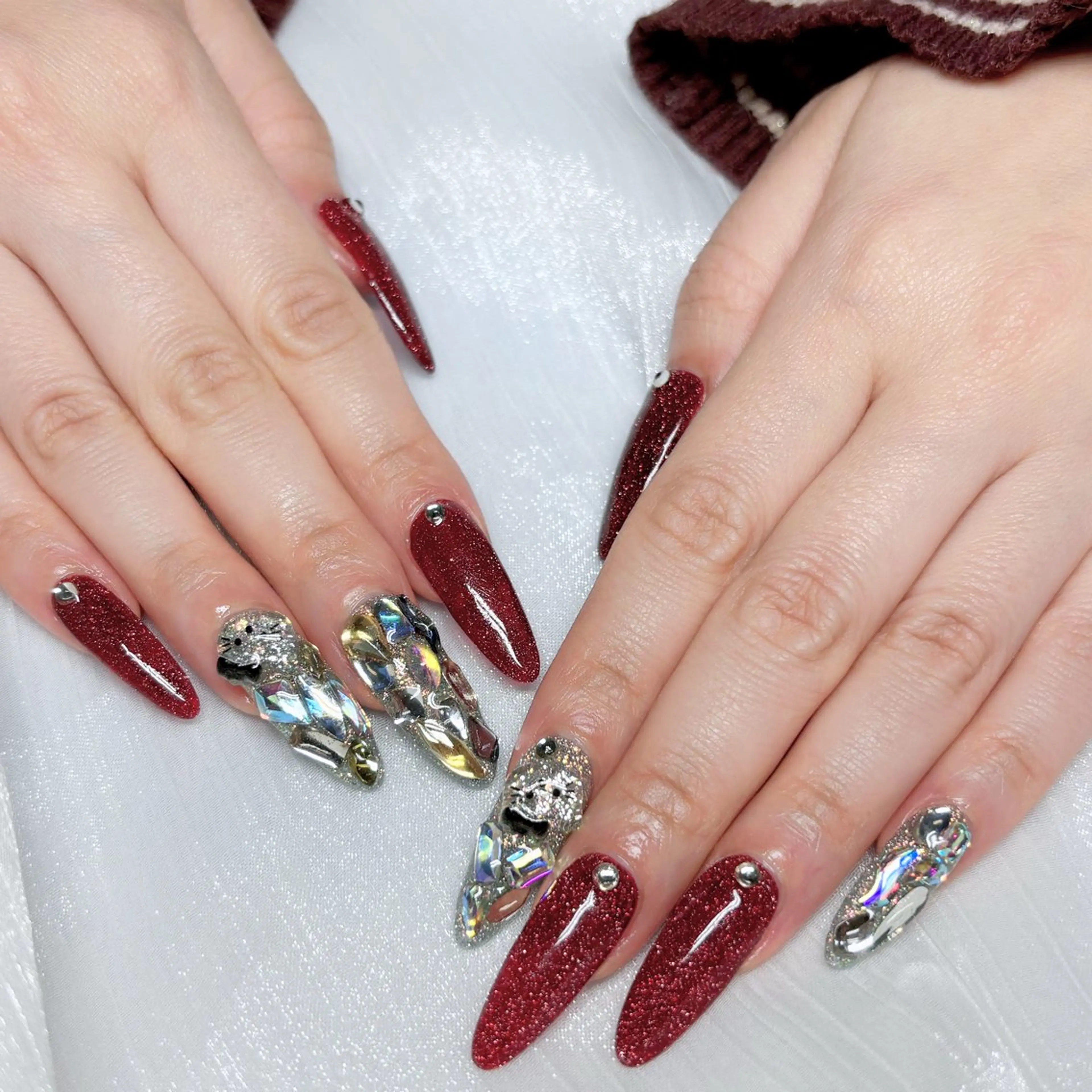 ネイル ハンドネイル H3 Nail Tsuki🦋💙のネイルデザイン