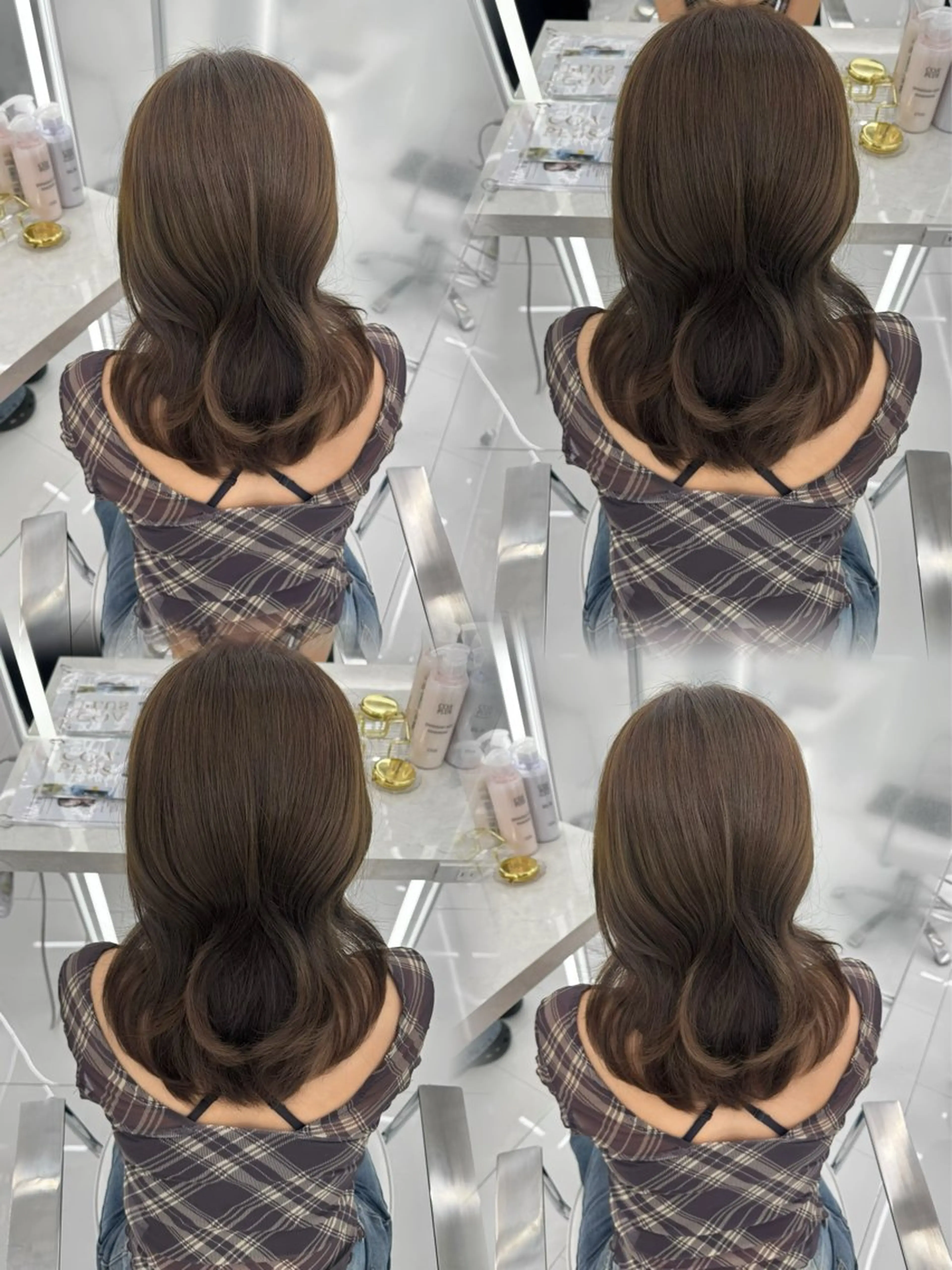 ミディアム カラー ヘアカラー 韓国╱似合わせカラー 🤍𝑌𝑈𝑁𝐴のヘアスタイル