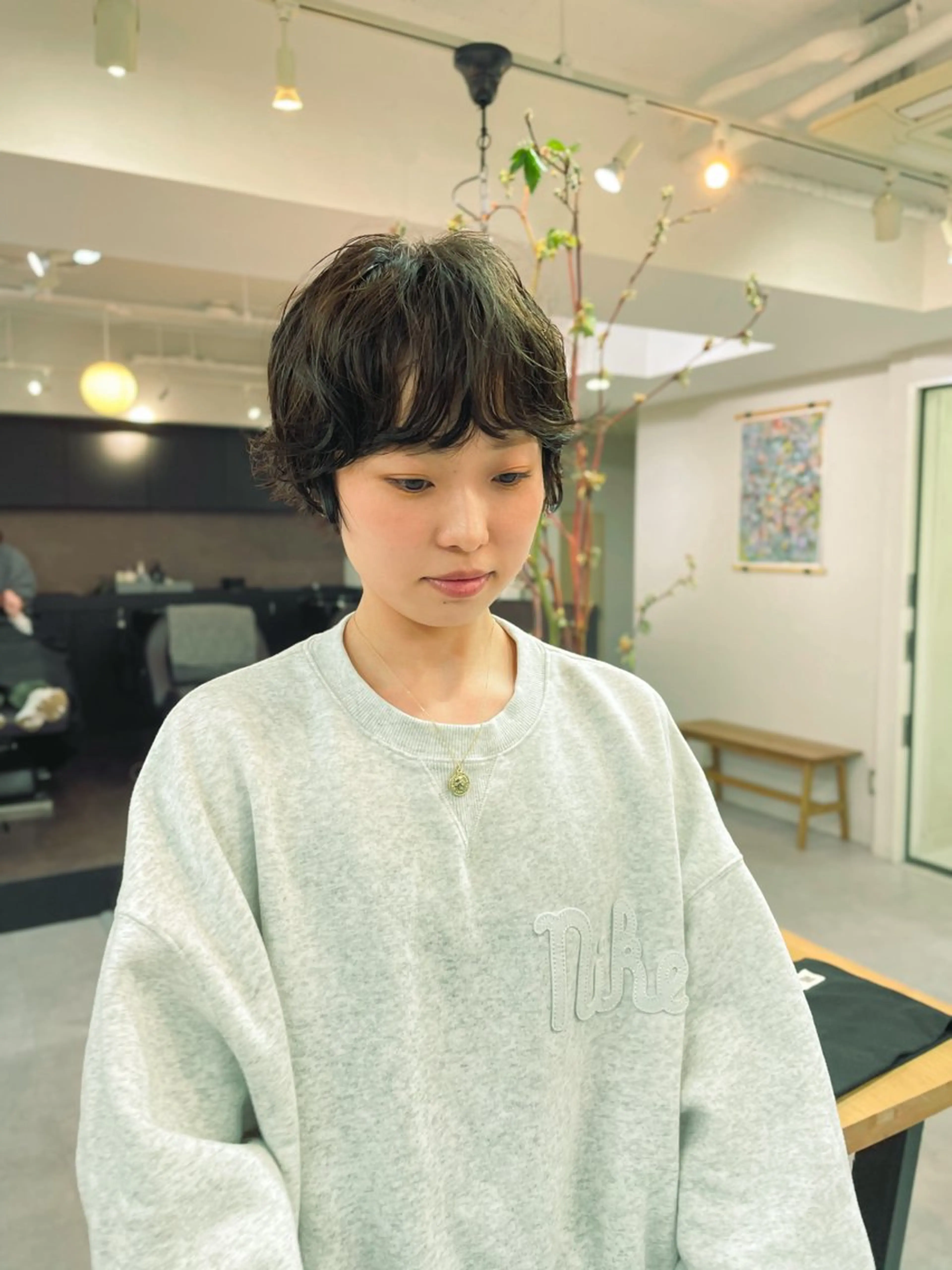 ショート パーマ ショートヘア カット パーマ ショート　ボブ メンズ　パーマのヘアスタイル