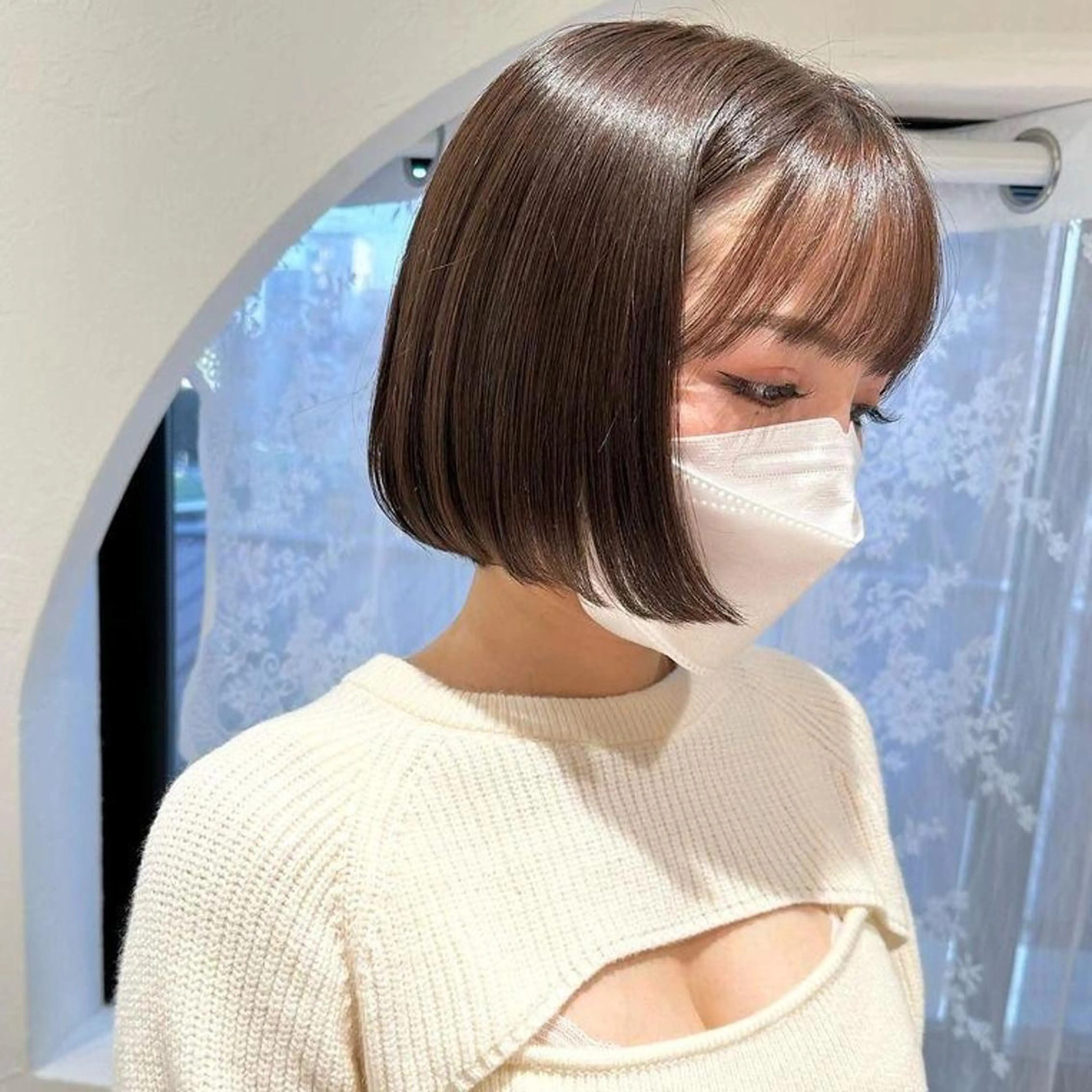 ショート カラー ブラウンカラー ボブ ヘアカラー トリートメント ORIKA 美容室のヘアスタイル