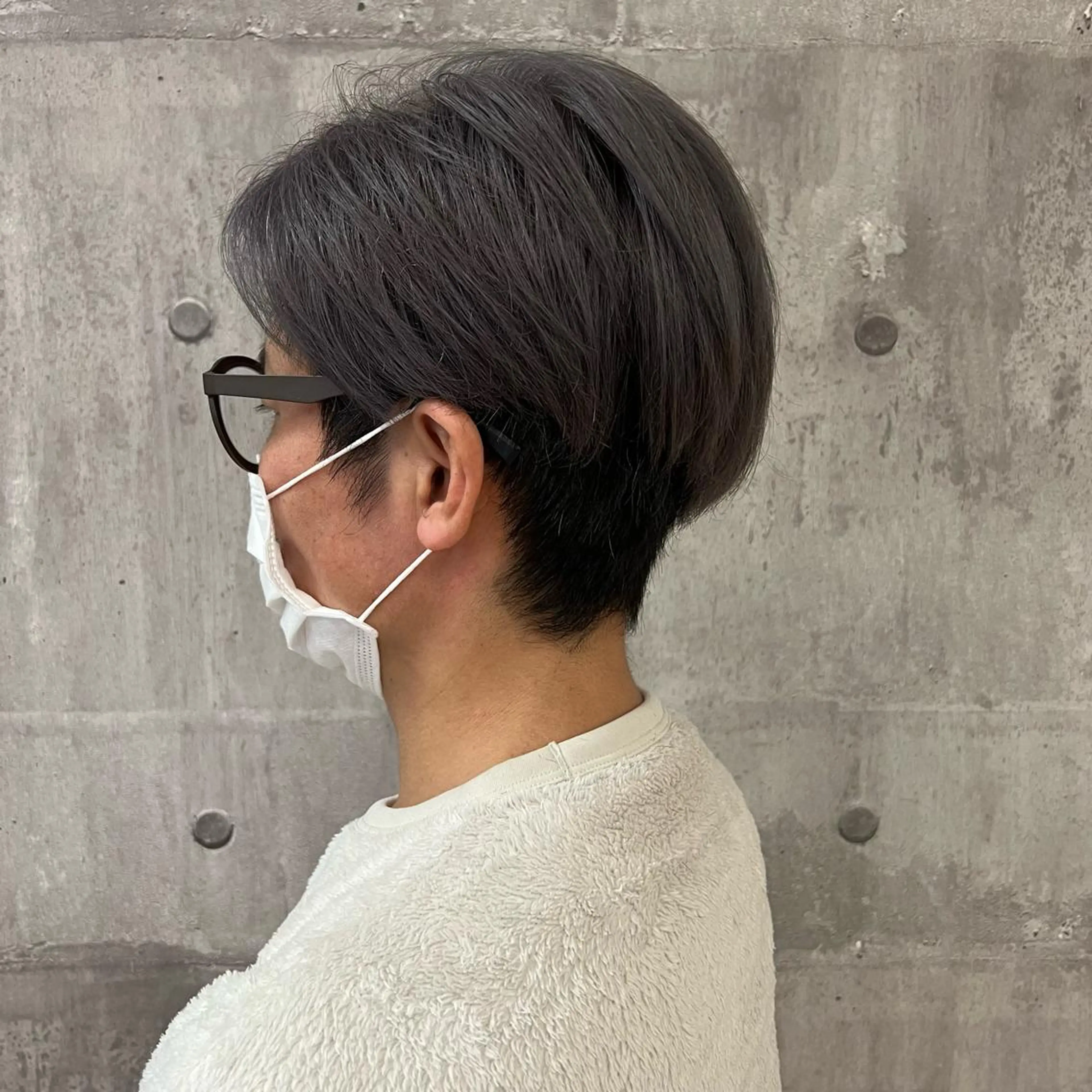 ショート カラー シルバー 大人メンズパーマ /石川瑠青のヘアスタイル