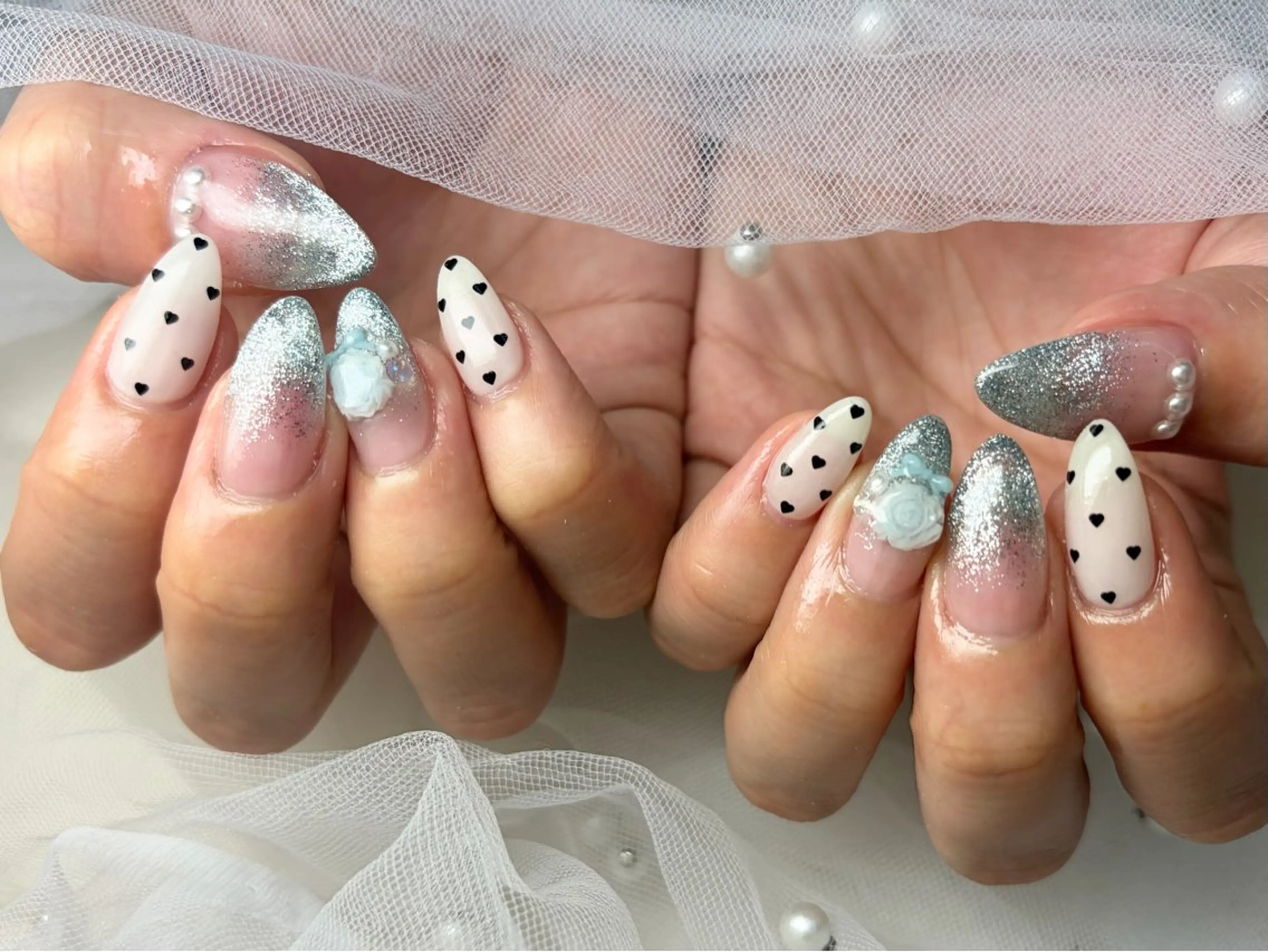 ネイル ワンホンネイル ハンドネイル Queennail 北堀江Yumiのネイルデザイン