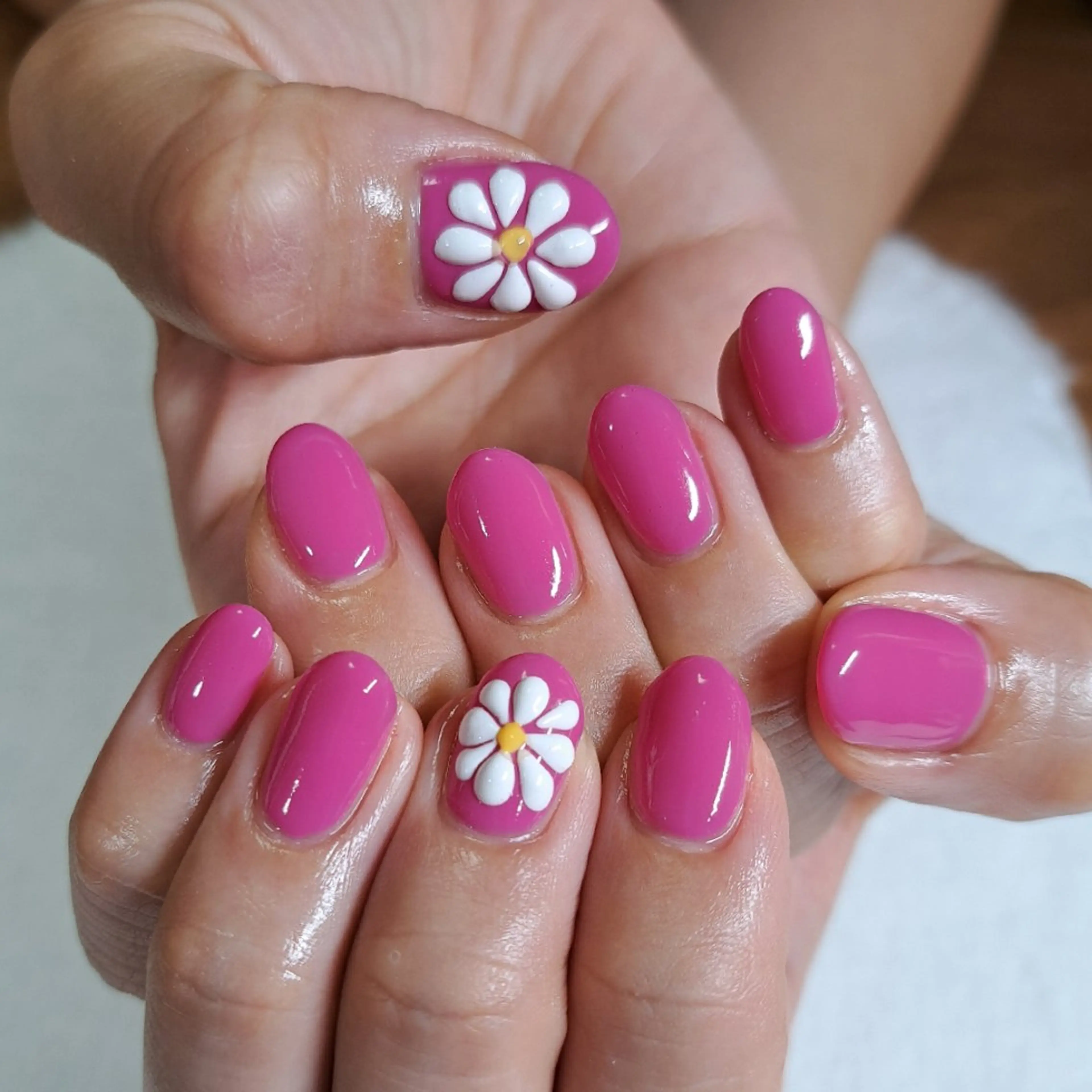 ネイル フラワーネイル ワンカラーネイル ぷっくりネイル HAYASHI  Nのネイルデザイン