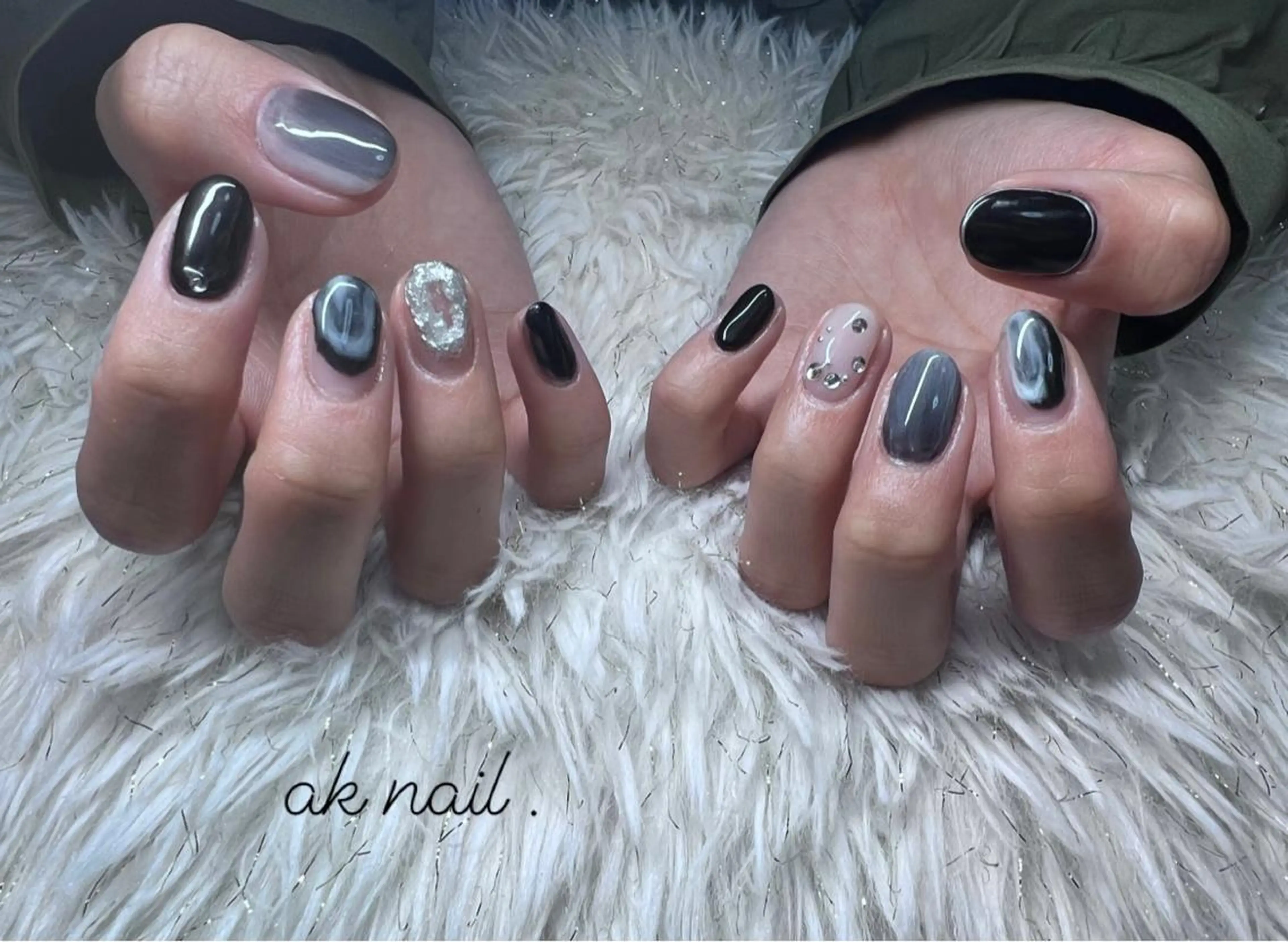 ショート ネイル ニュアンスネイル ak nail .のネイルデザイン