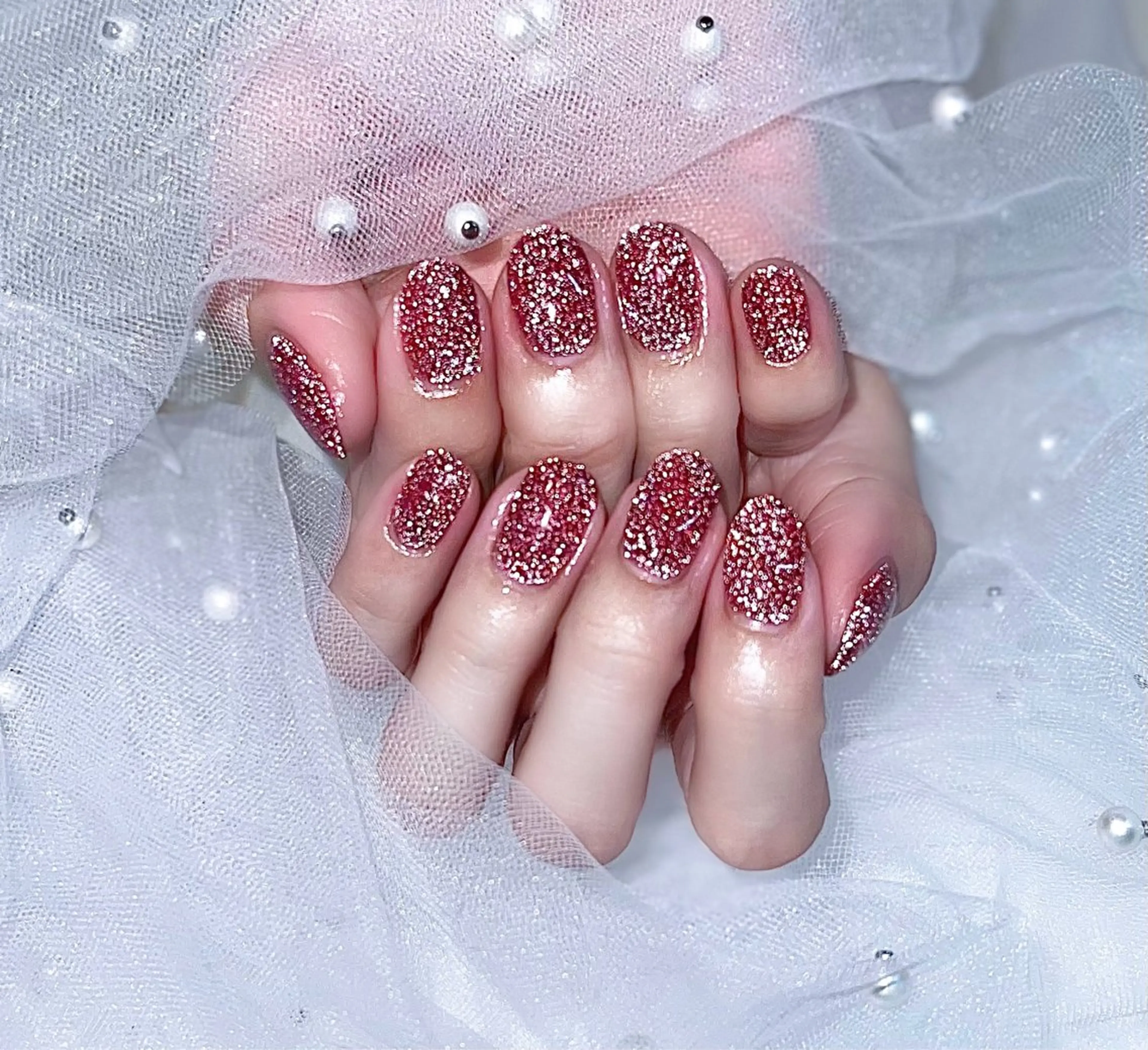 ネイル フラッシュネイル ジェルネイル ワンカラーネイル ピンク Chat　noir所属・【chatnoir】 MIYUのネイルデザイン