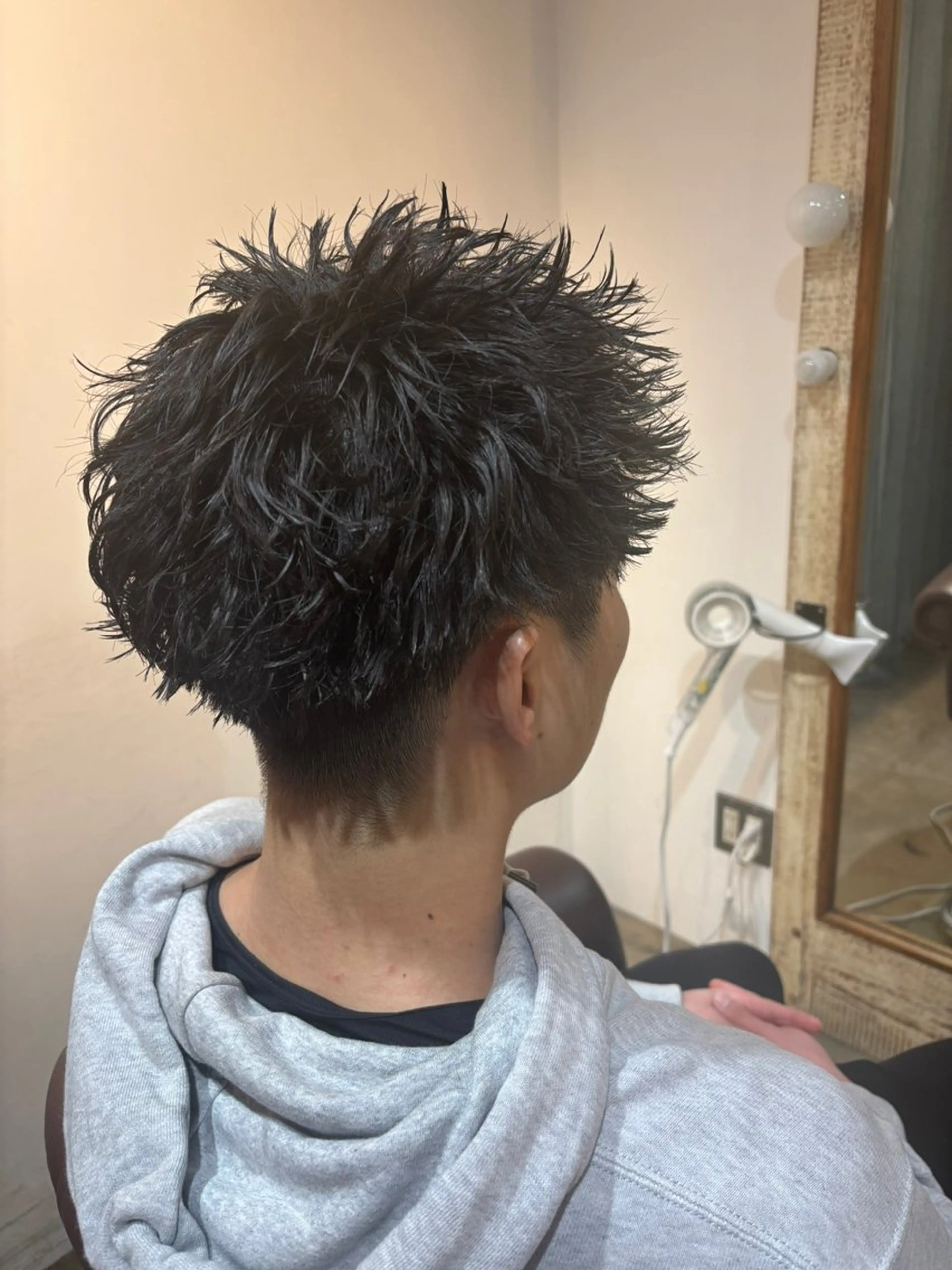 メンズ スパイキーショート カット 🌀メンズパーマ🌀 平川海夢のヘアスタイル