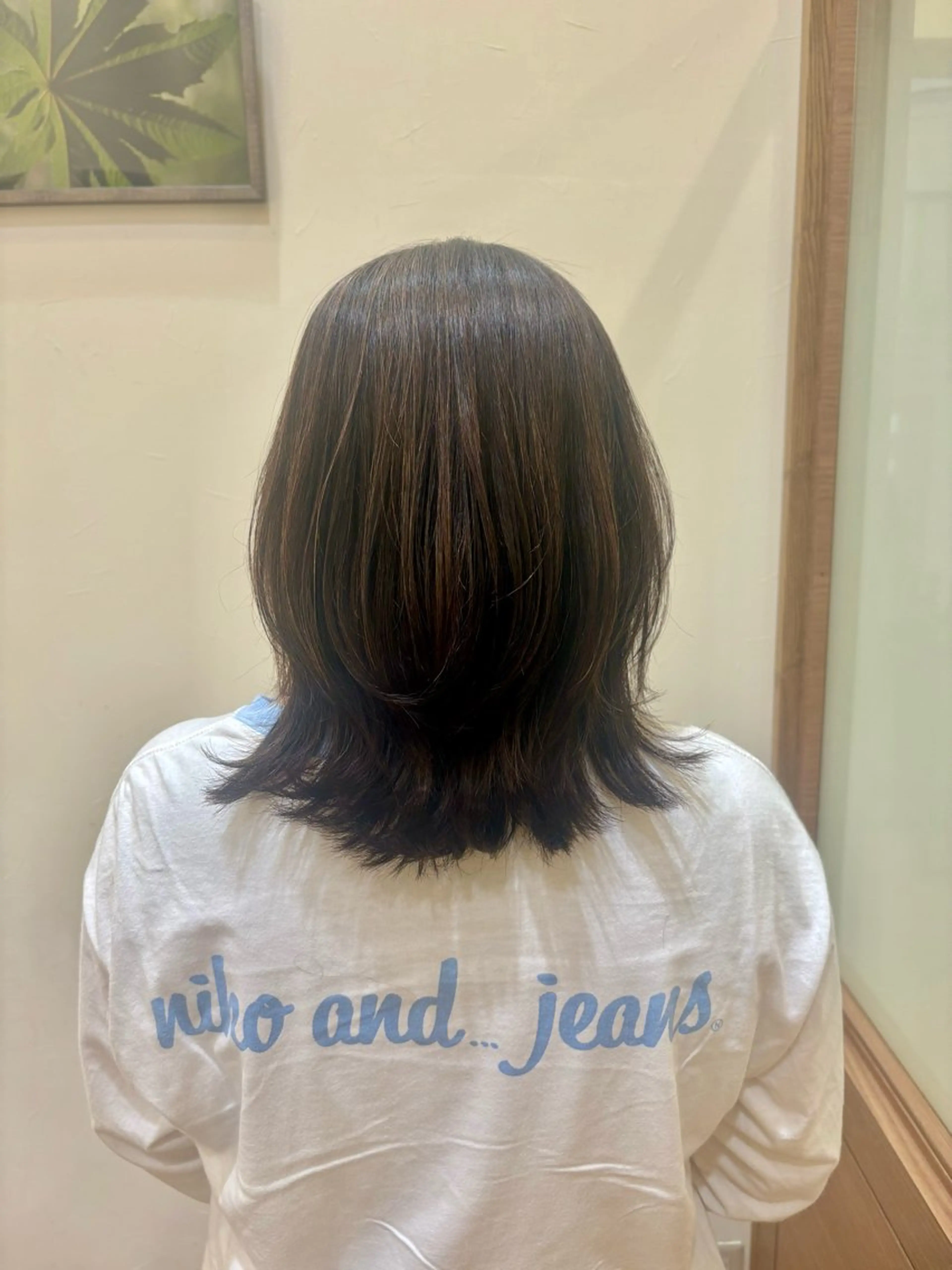 セミロング カラー パーマ ヘアアレンジ レイヤーカット Moe🫧 ショート🩶のヘアスタイル