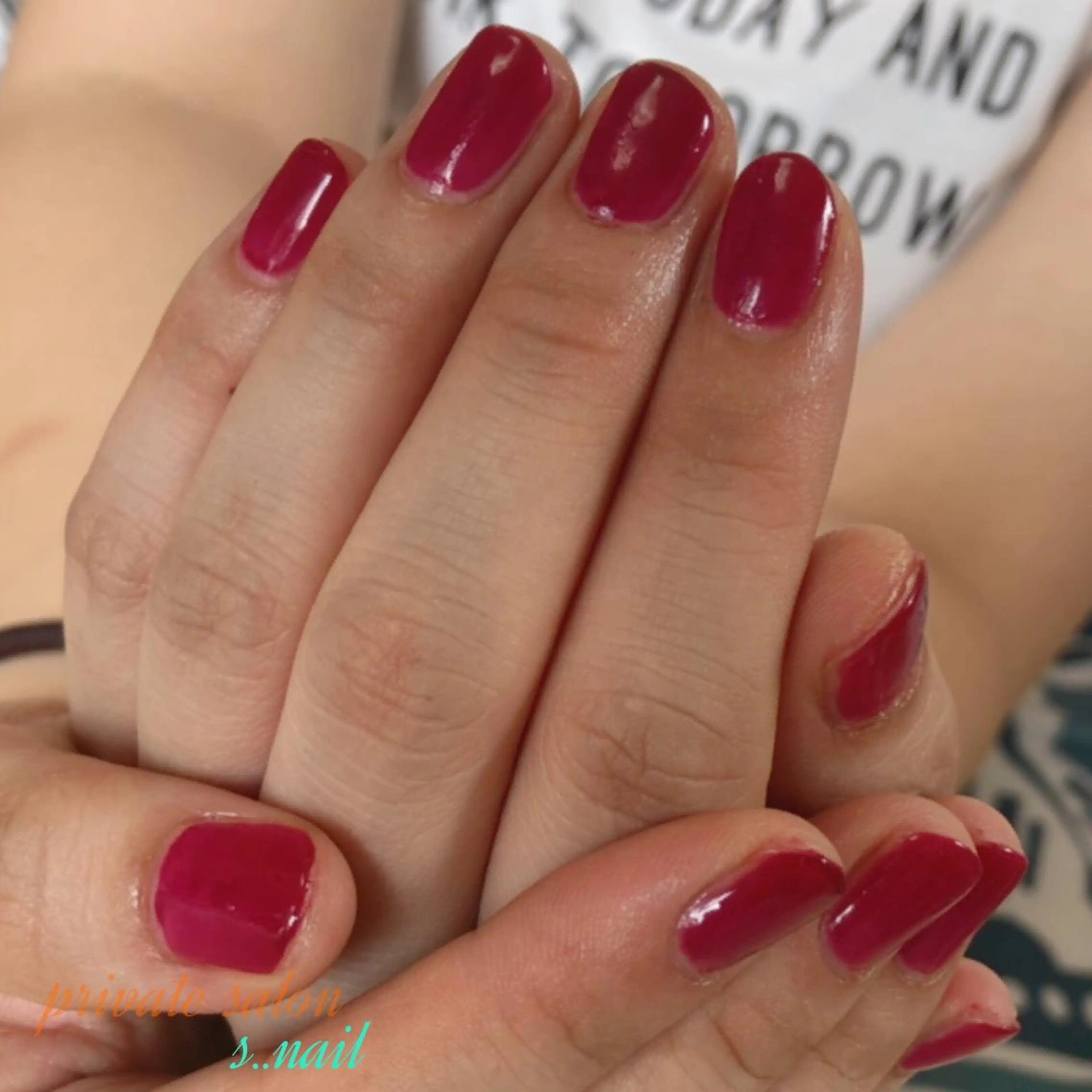 ネイル ボルドー フットネイル ワンカラーネイル s..nail / MORITAのネイルデザイン