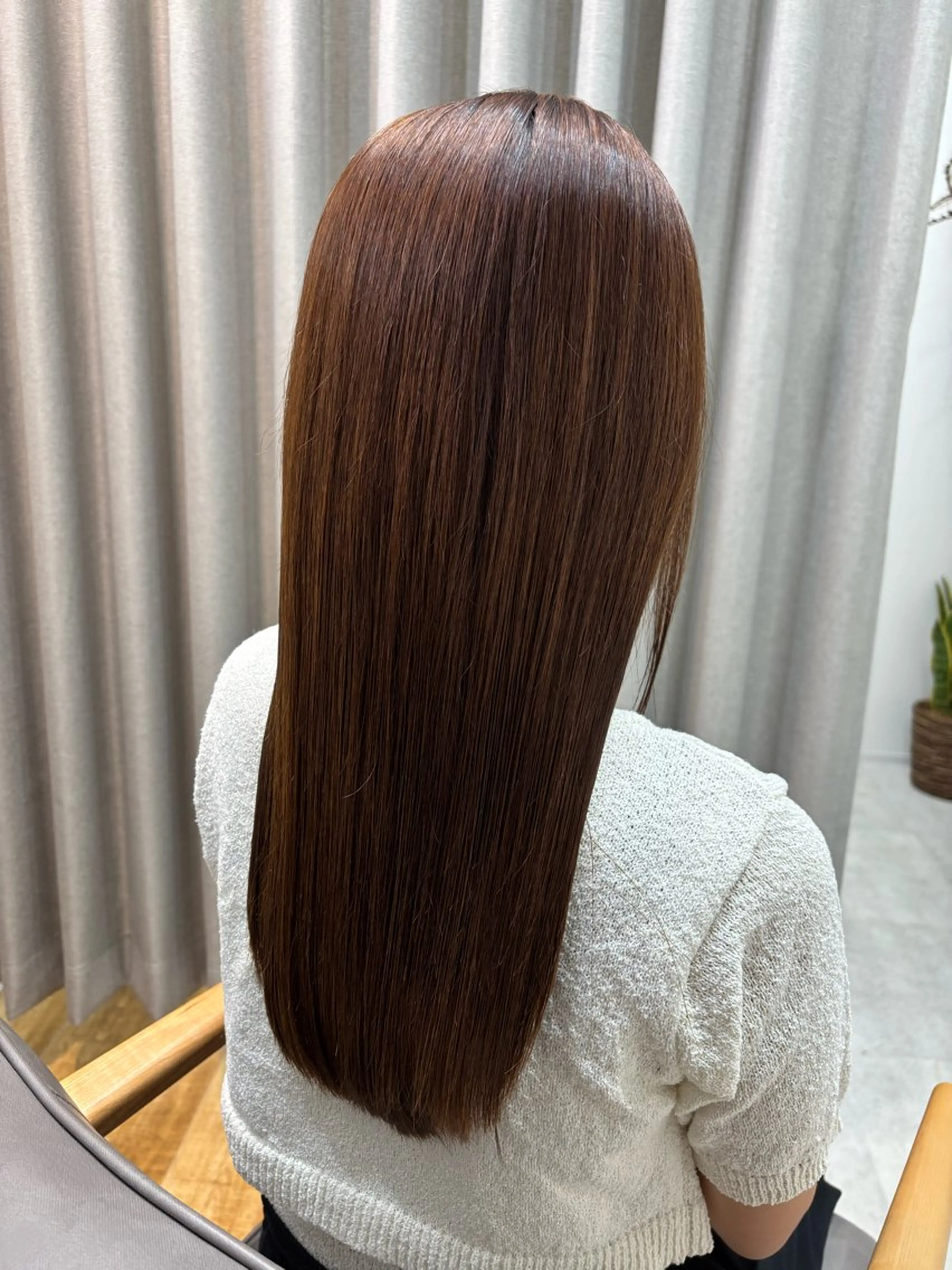 ロング カラー パーマ ストレートパーマ 🤍美髪縮毛/髪質 改善/池上夏凜🤍のヘアスタイル