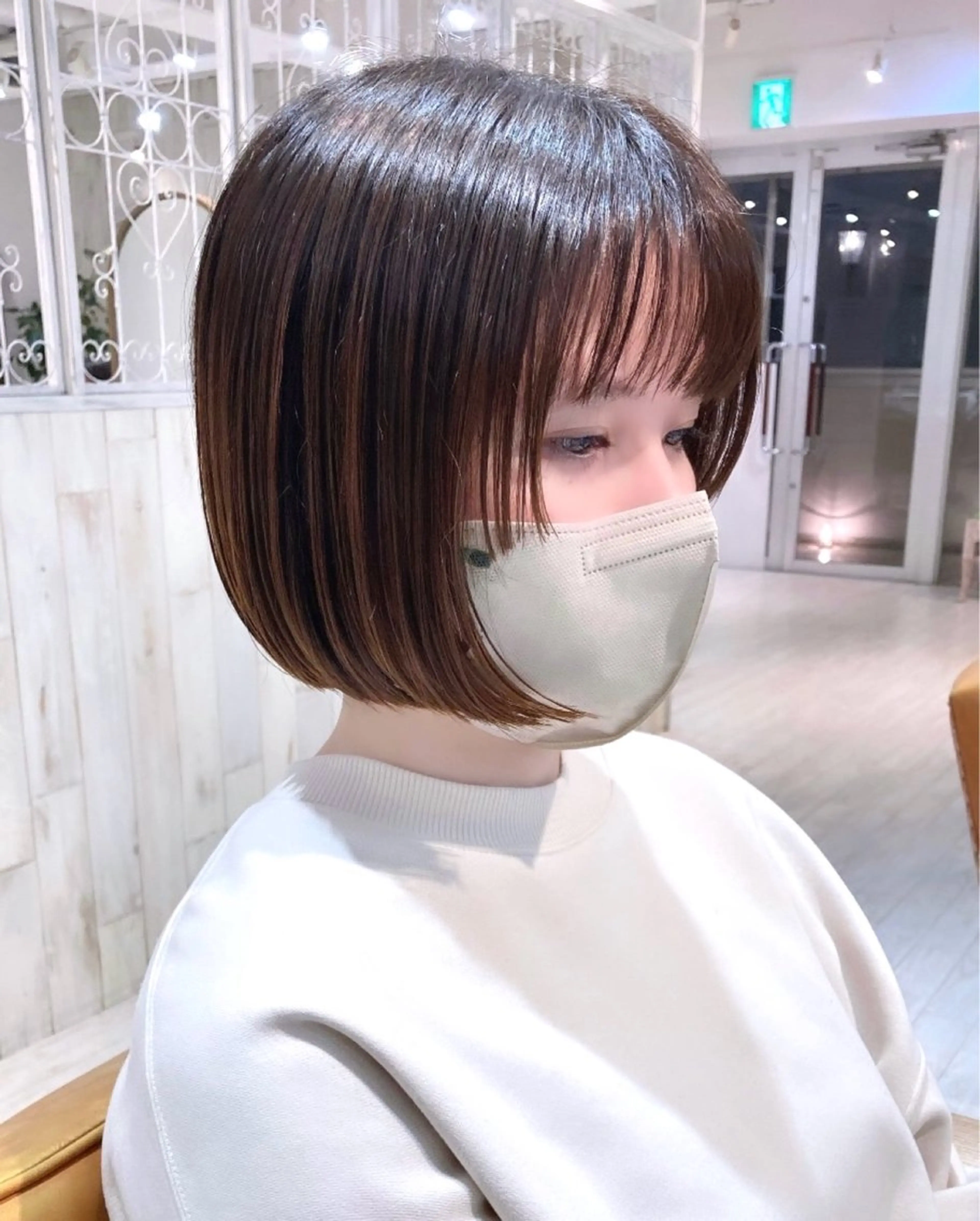 ショート ボブ カット トリートメント レイヤー/メンズ 竹田凪儀のヘアスタイル