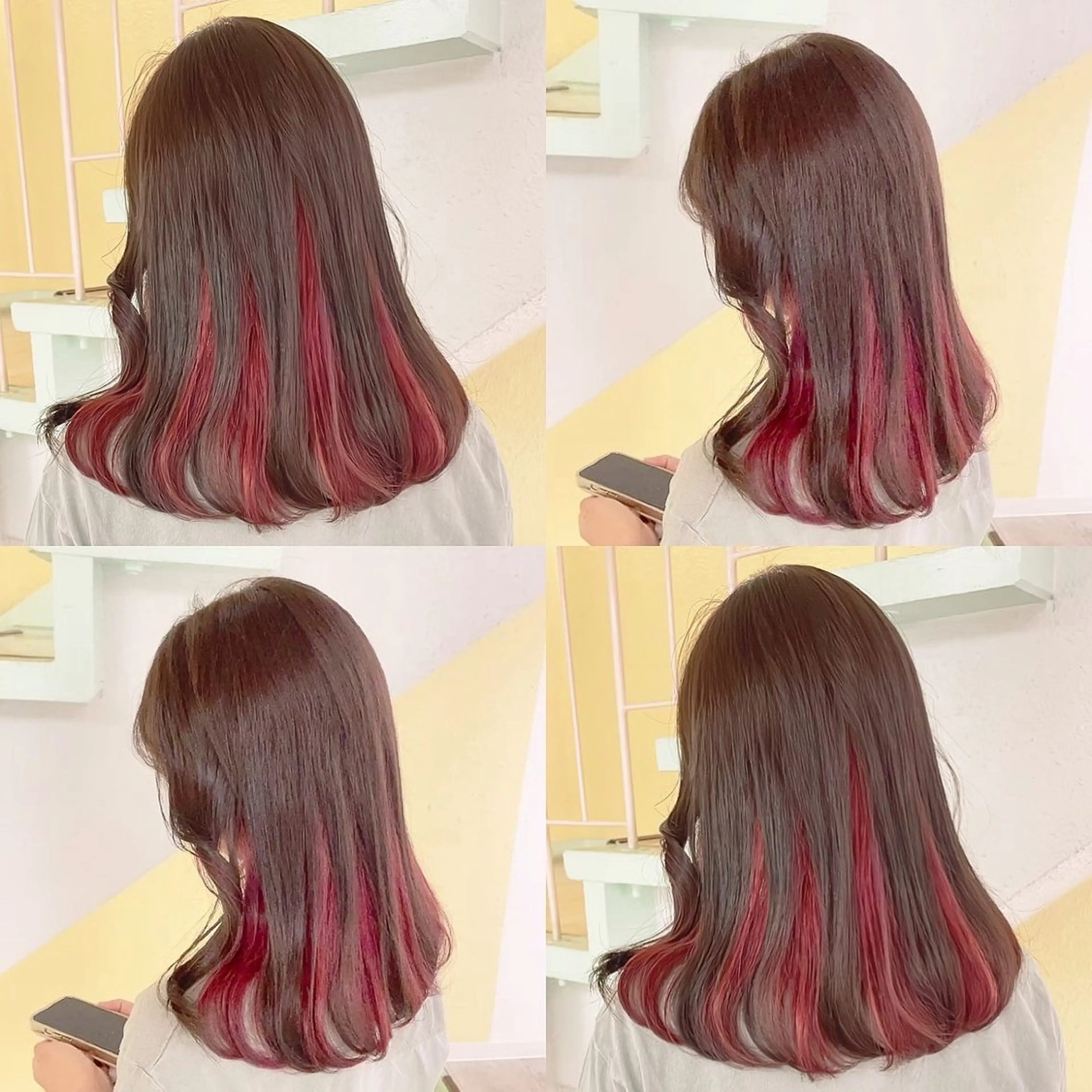 カラー ヘアカラー トリートメント 渋谷:インナーカラー ／🍒エリカ🍒のヘアスタイル