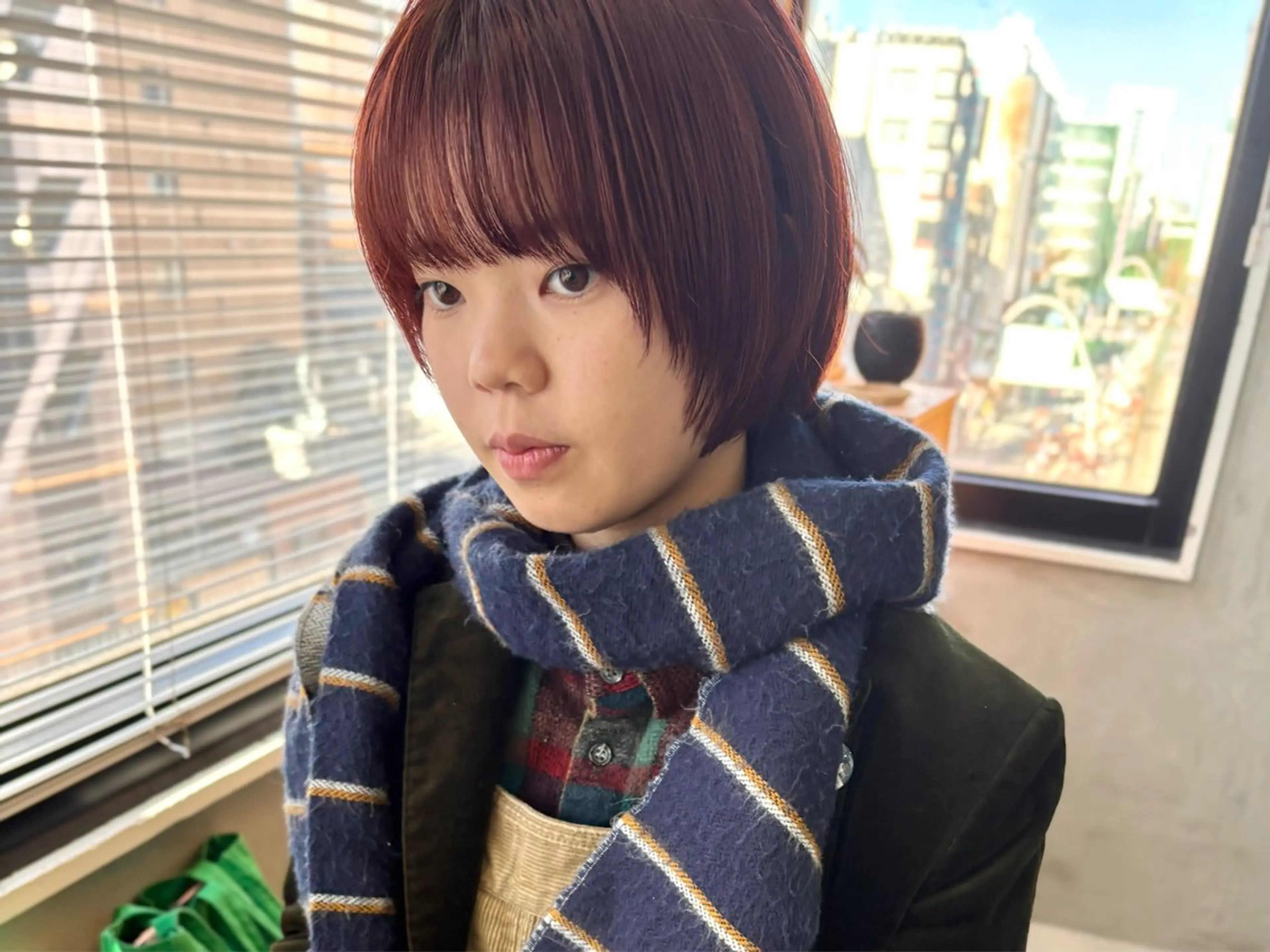 ショート カラー ボブレイヤー ブラウンカラー オレンジ オレンジブラウン レッドカラー カット ヘアカラー トリートメント tetohair 森田浩平のヘアスタイル