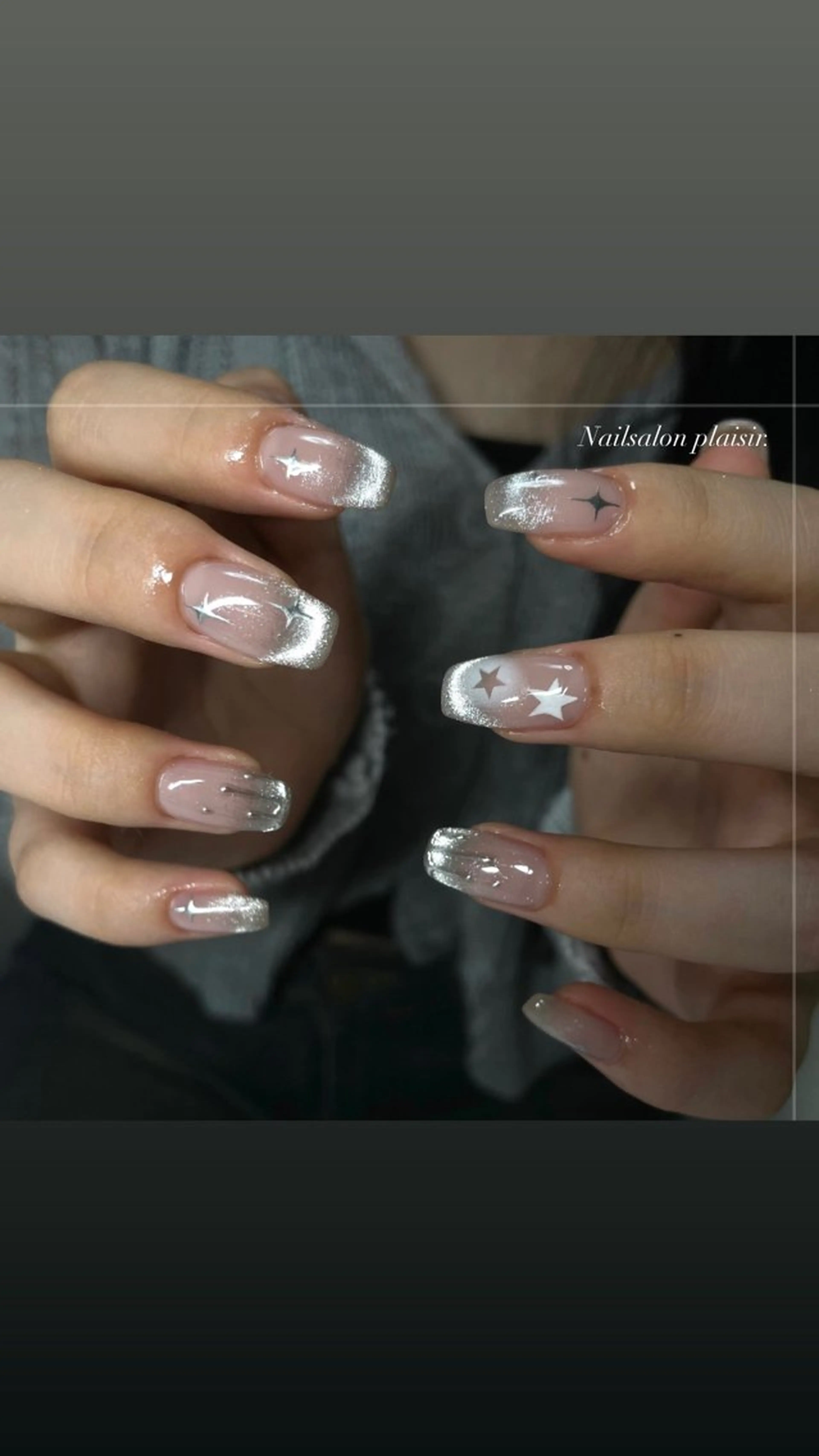 ネイル マグネットネイル ニュアンスネイル ピンク ワンホンネイル ハンドネイル Nallsalon Plaisirbeauty所属・Plaisir beautyのネイルデザイン