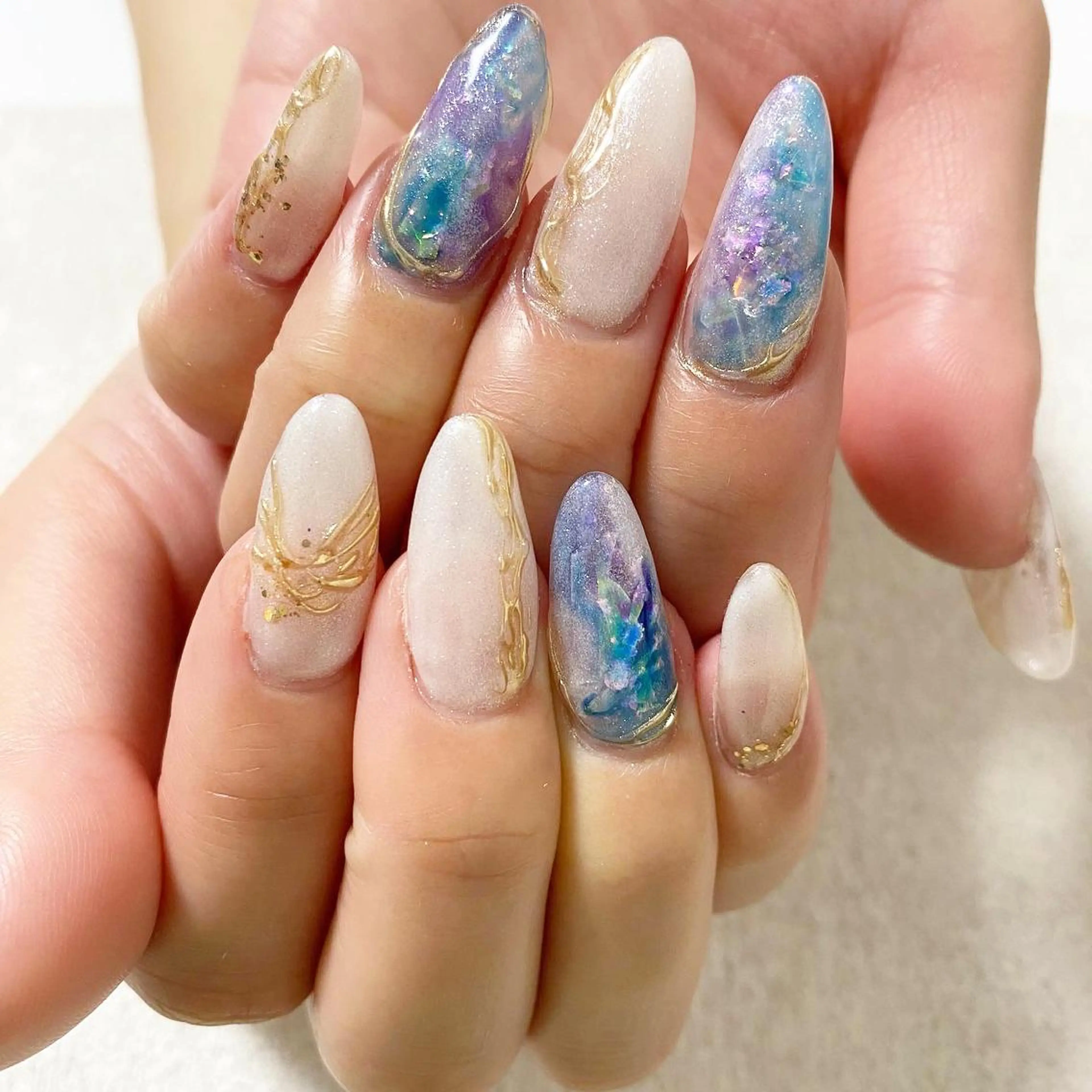 ネイル ニュアンスネイル スカルプネイル ハンドネイル nail l_yukiのネイルデザイン