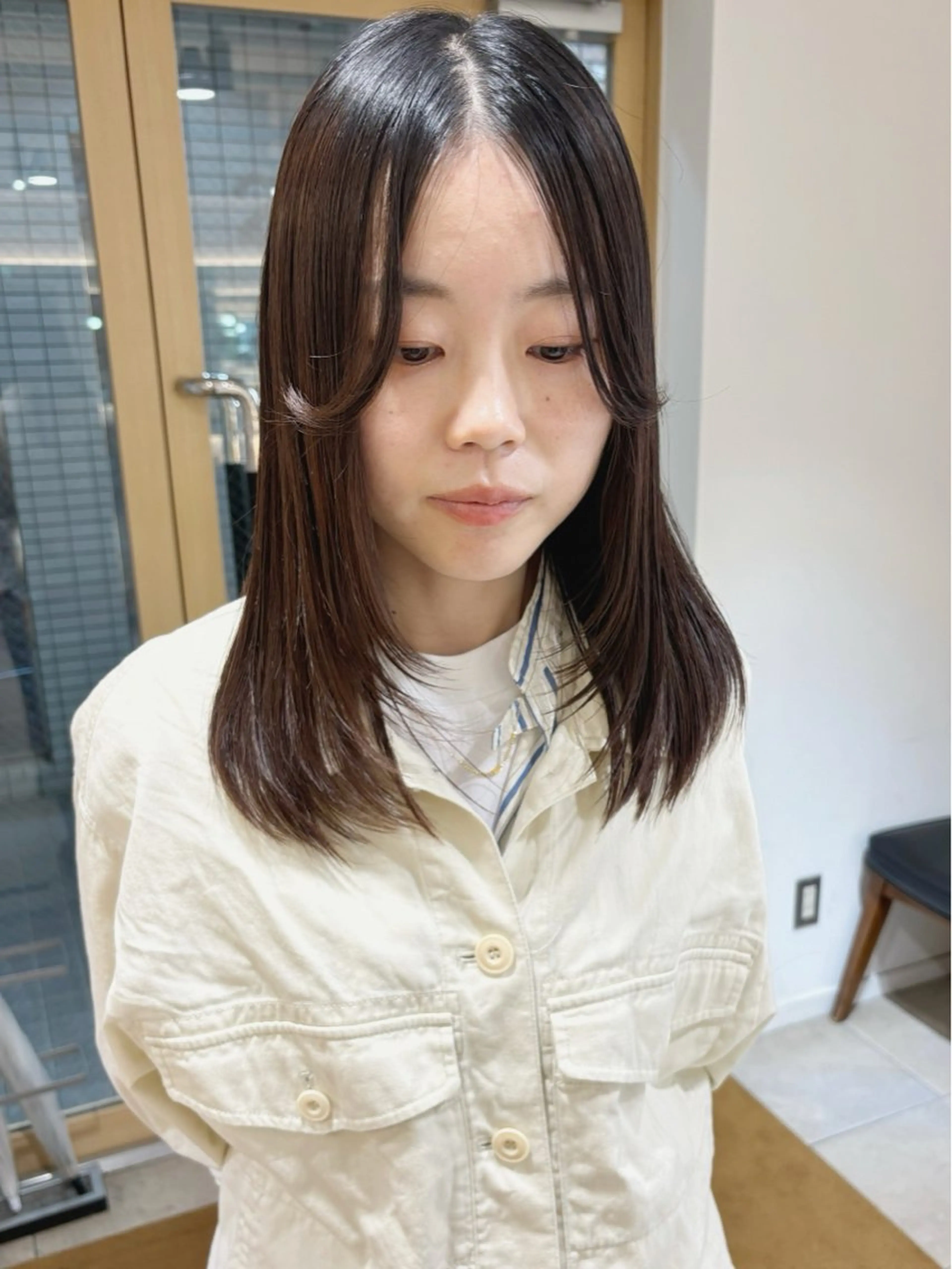 ミディアム カット トリートメント 齋藤 咲のヘアスタイル