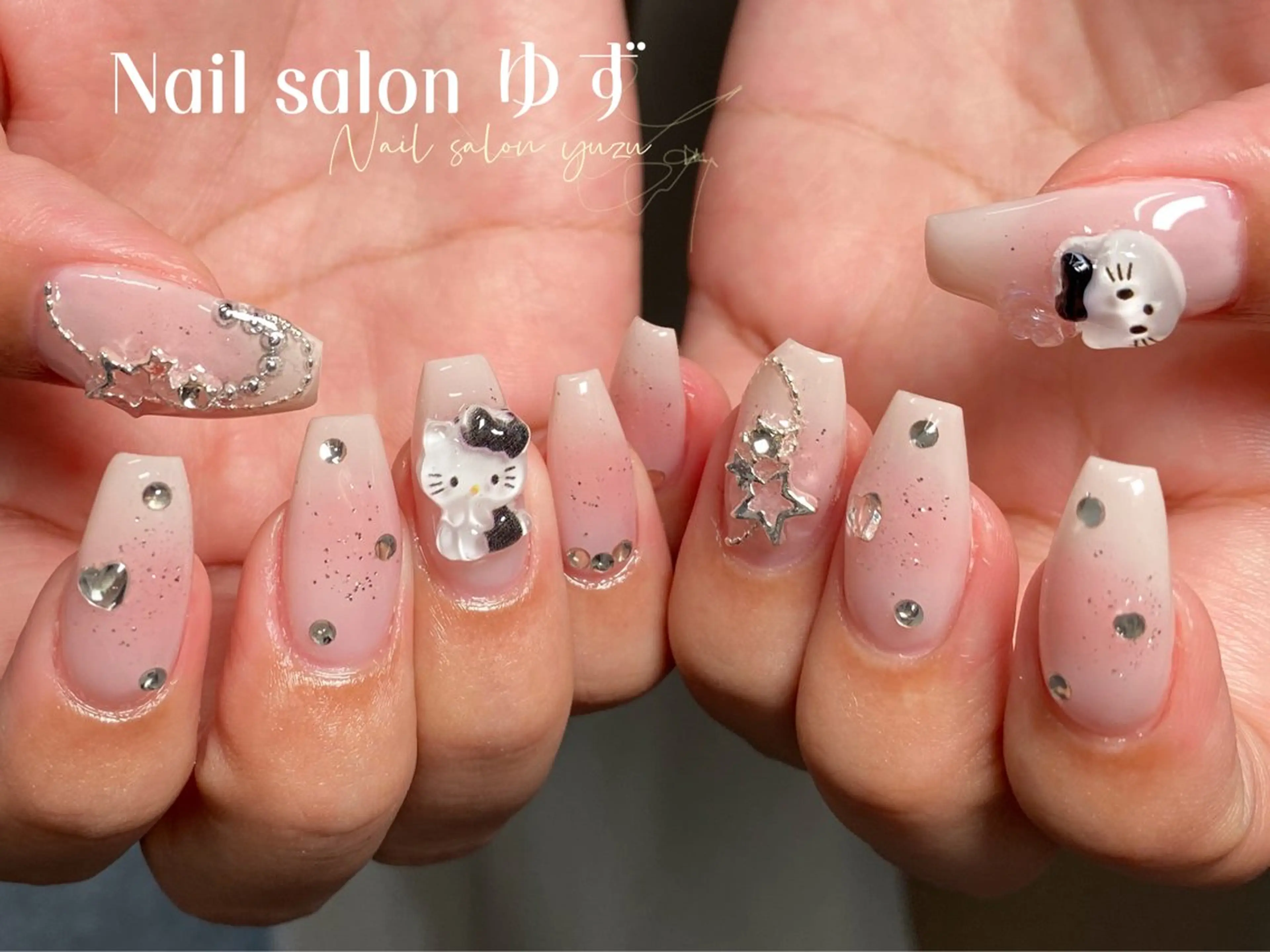 ネイル カジュアル チークネイル フットネイル フレンチネイル ジェルネイル ゆず- Nail Salonのネイルデザイン
