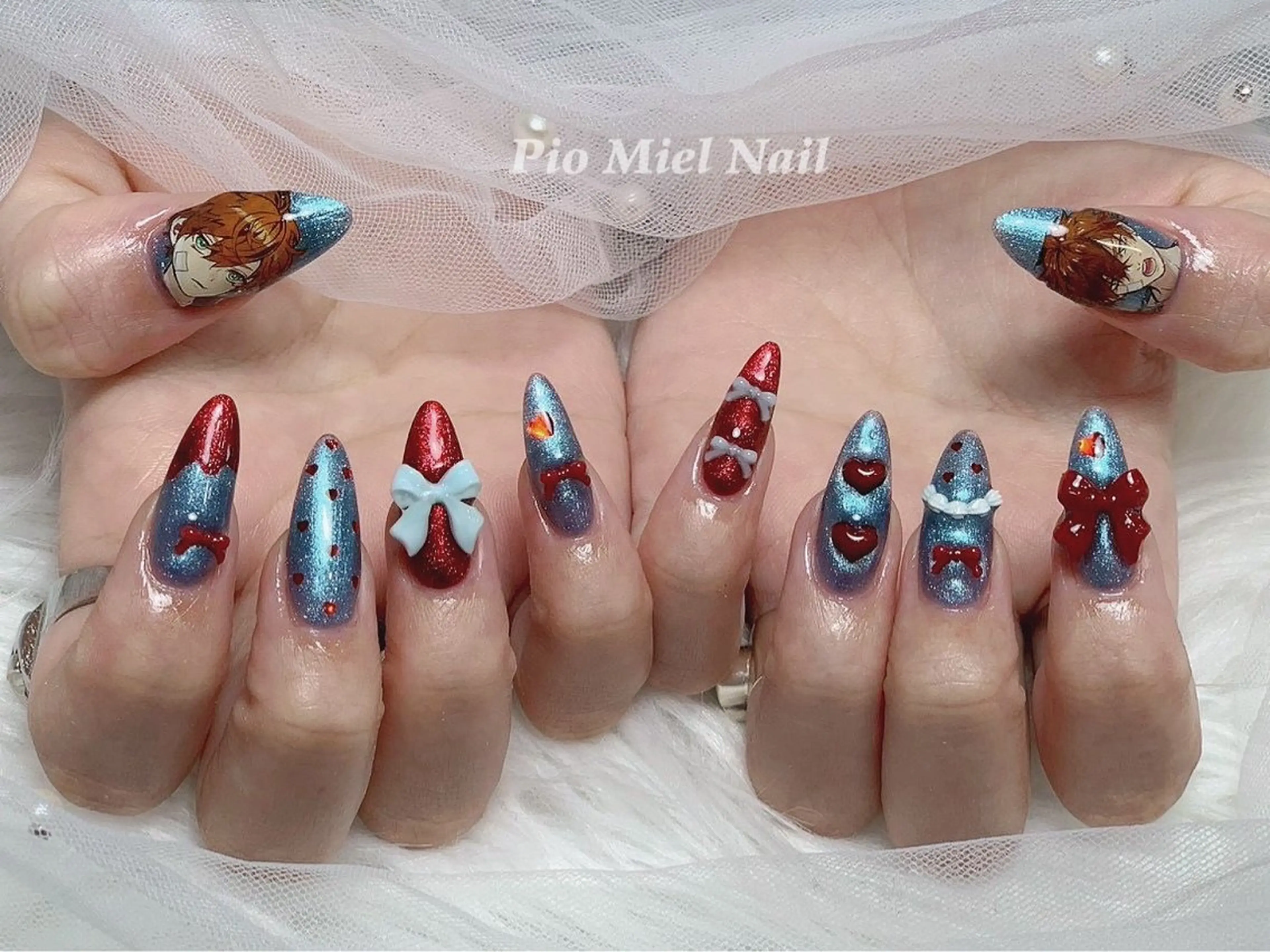 ネイル ハンドネイル HANA 長さだしのネイルデザイン