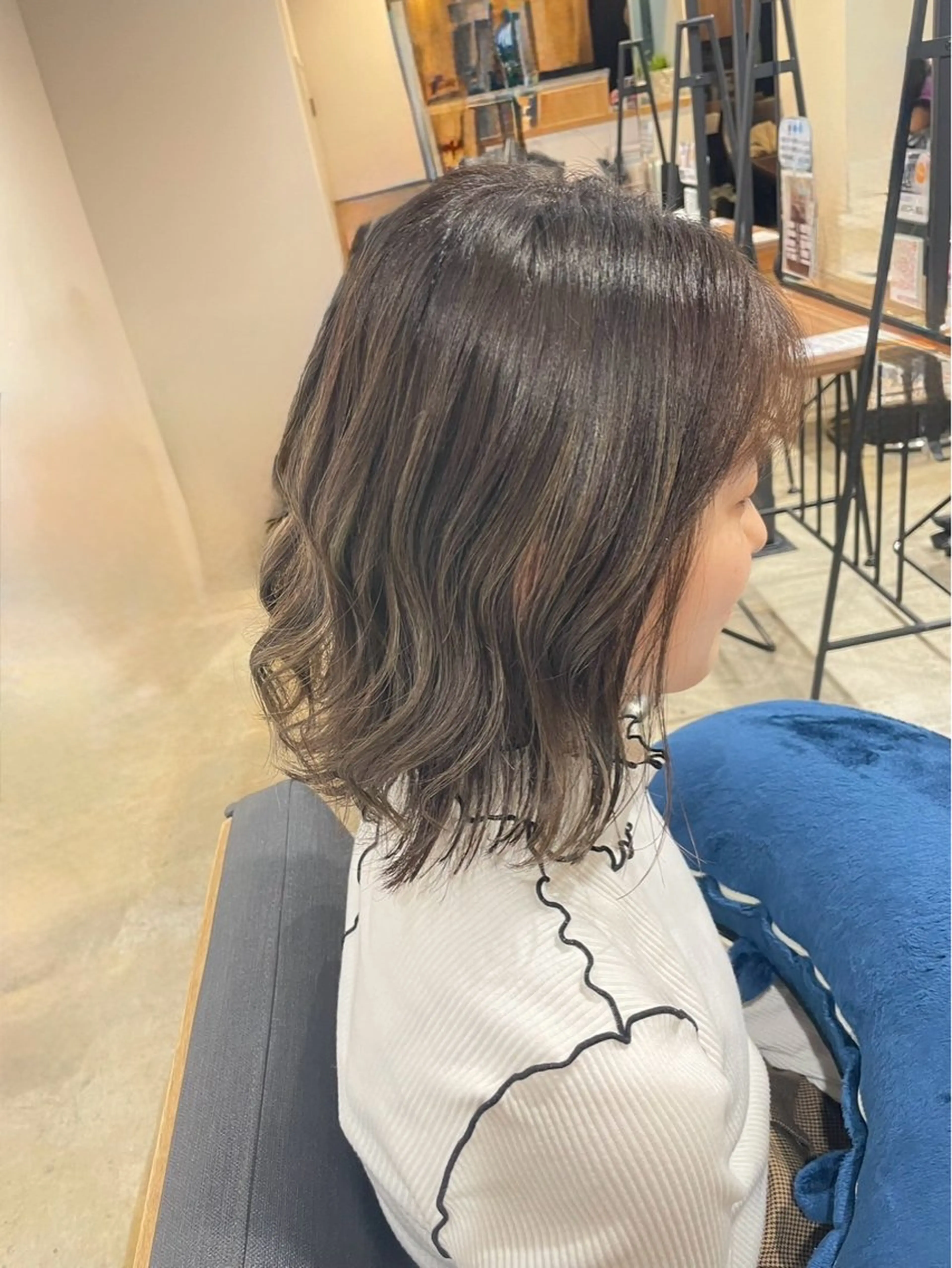 ミディアム カラー ベージュカラー ヘアカラー トリートメント 無料モデル募集/ボブ /レイヤー/Rinのヘアスタイル