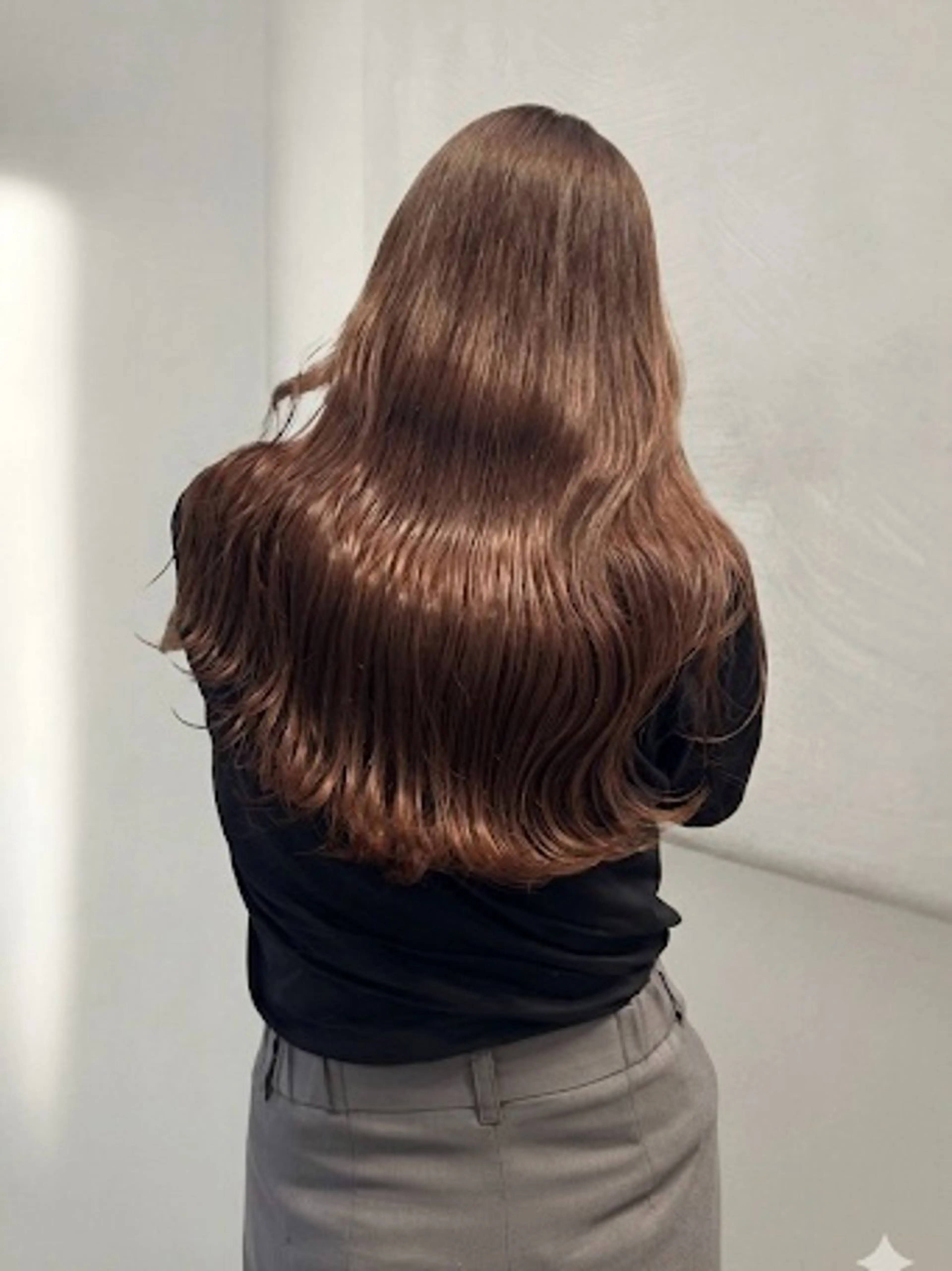 ミディアム カラー ブリーチ ブリーチなしカラー ヘアカラー 艶ストレート✨透明感 カラー🎀♡mariのヘアスタイル