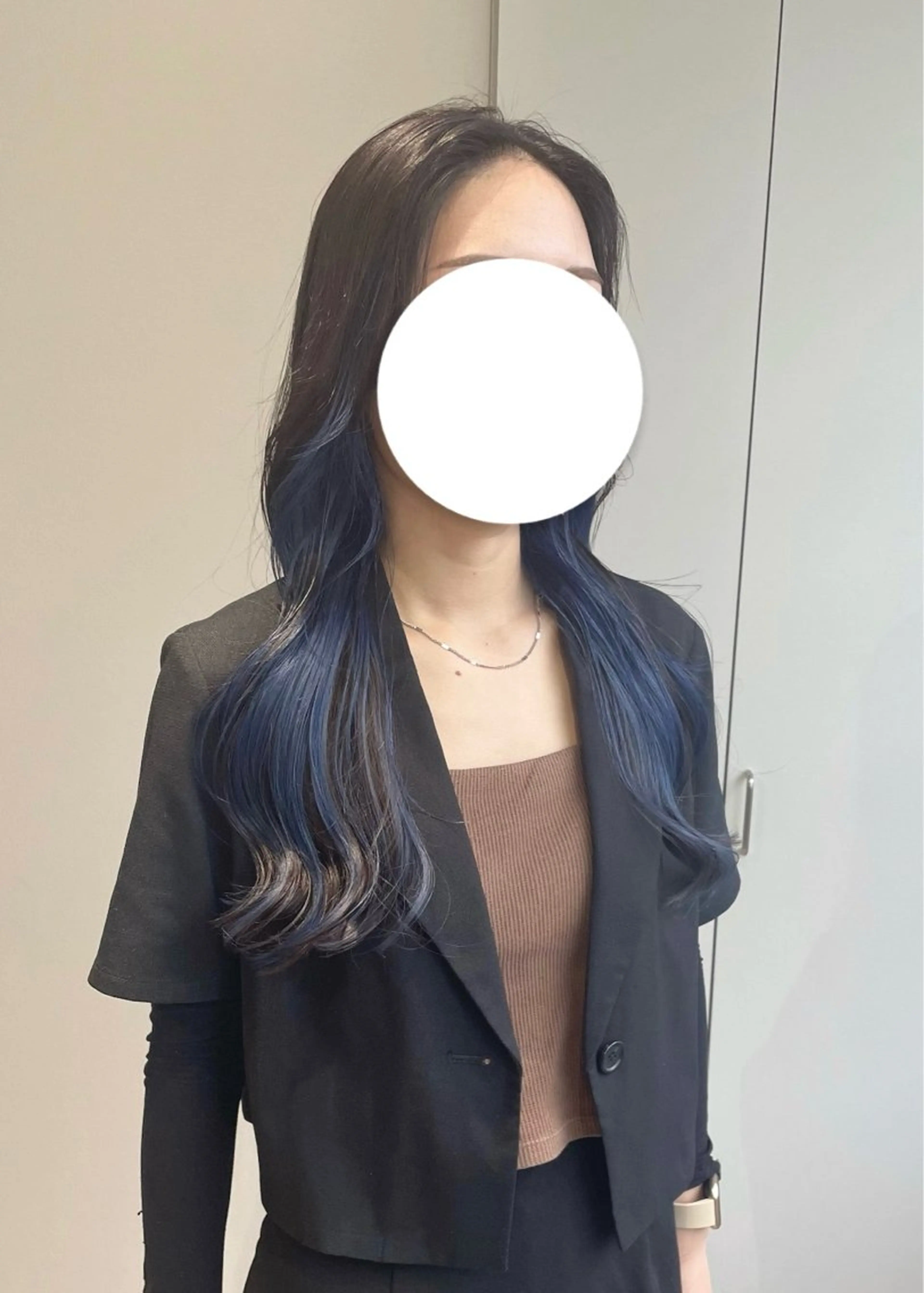 セミロング カラー ブリーチ ブルーカラー 💝ブリーチ ショート/れい💝のヘアスタイル