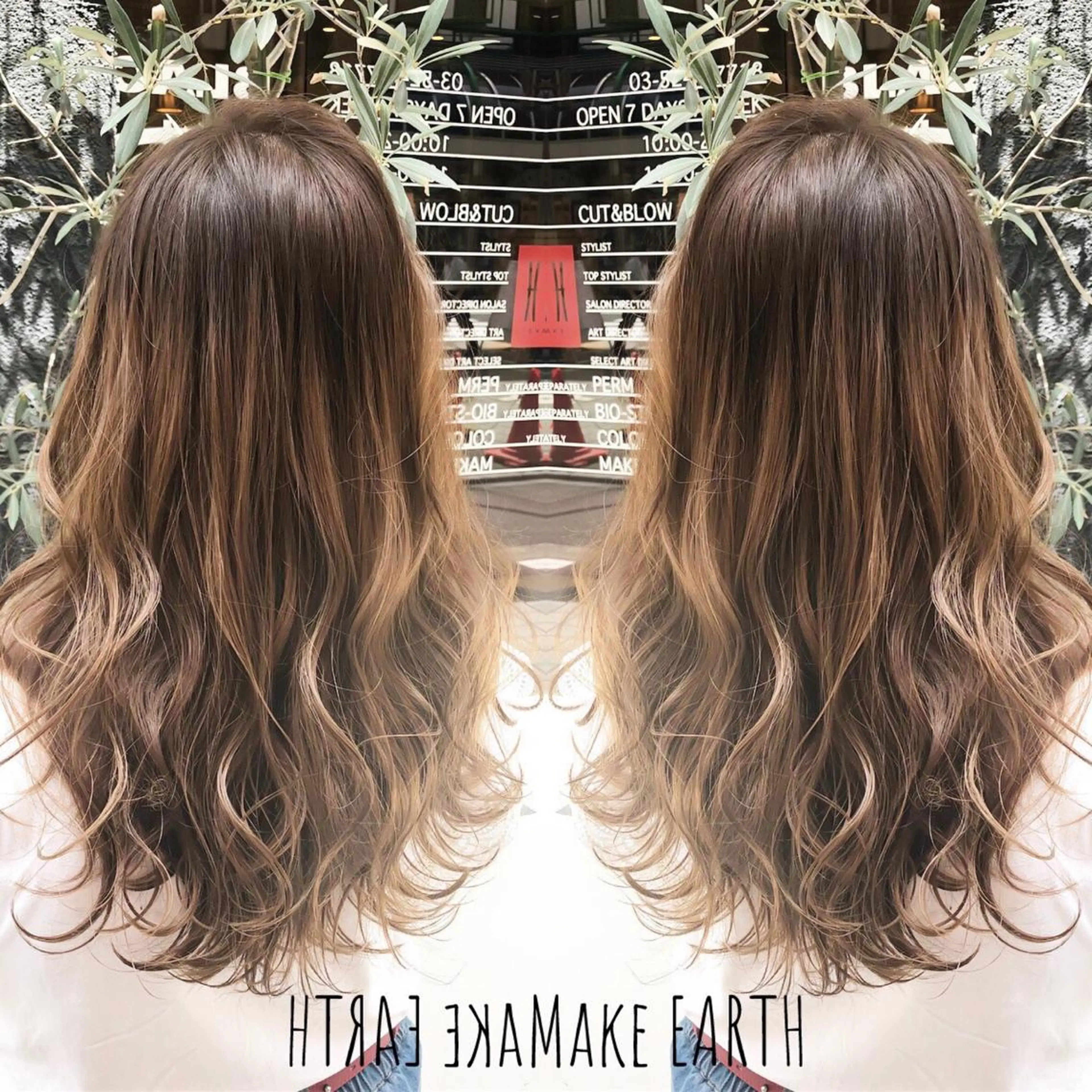 ロング カラー EARTH 越谷店のヘアスタイル