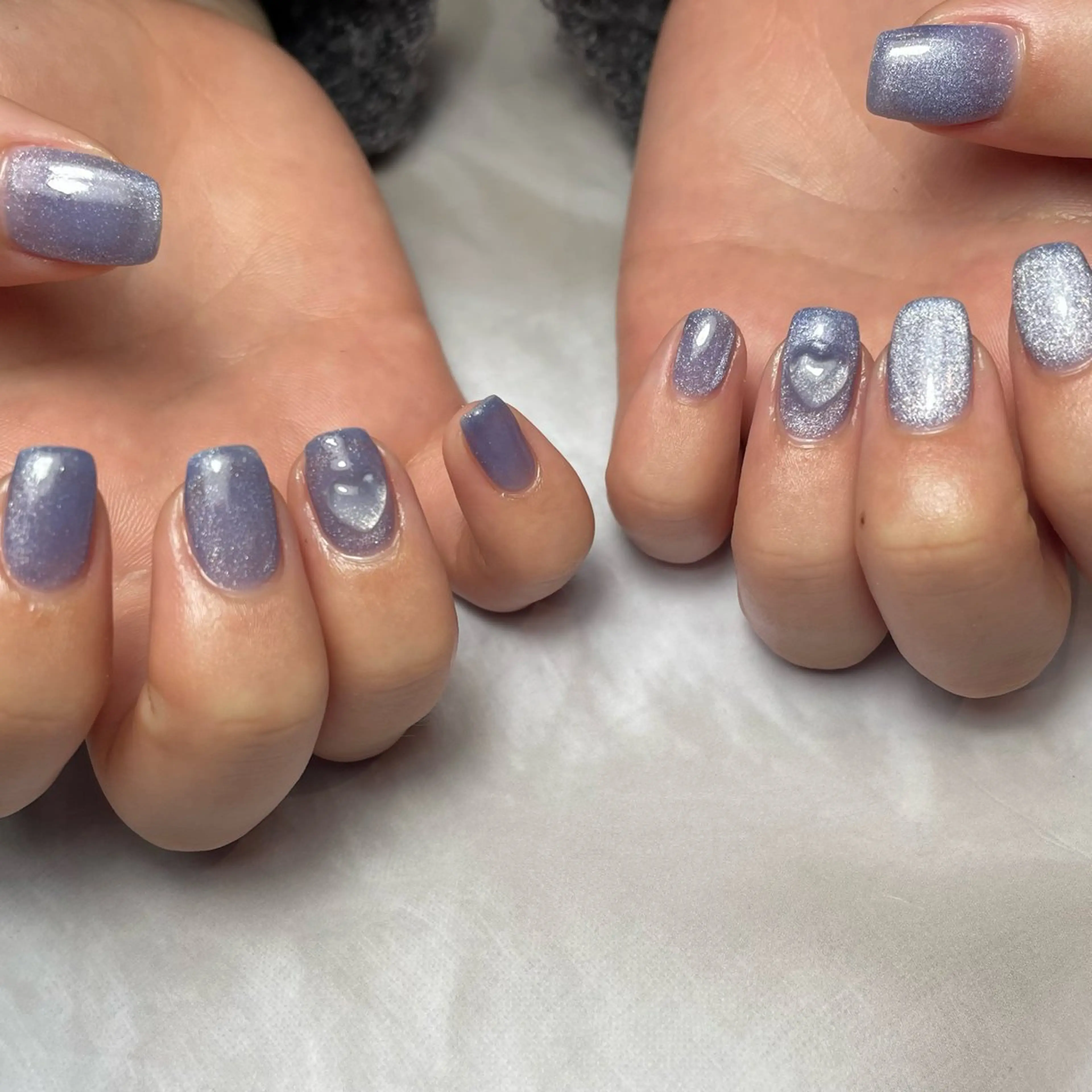 ネイル マグネットネイル マグネットワンカラー ワンカラーネイル ハンドネイル Reflection marikoのネイルデザイン