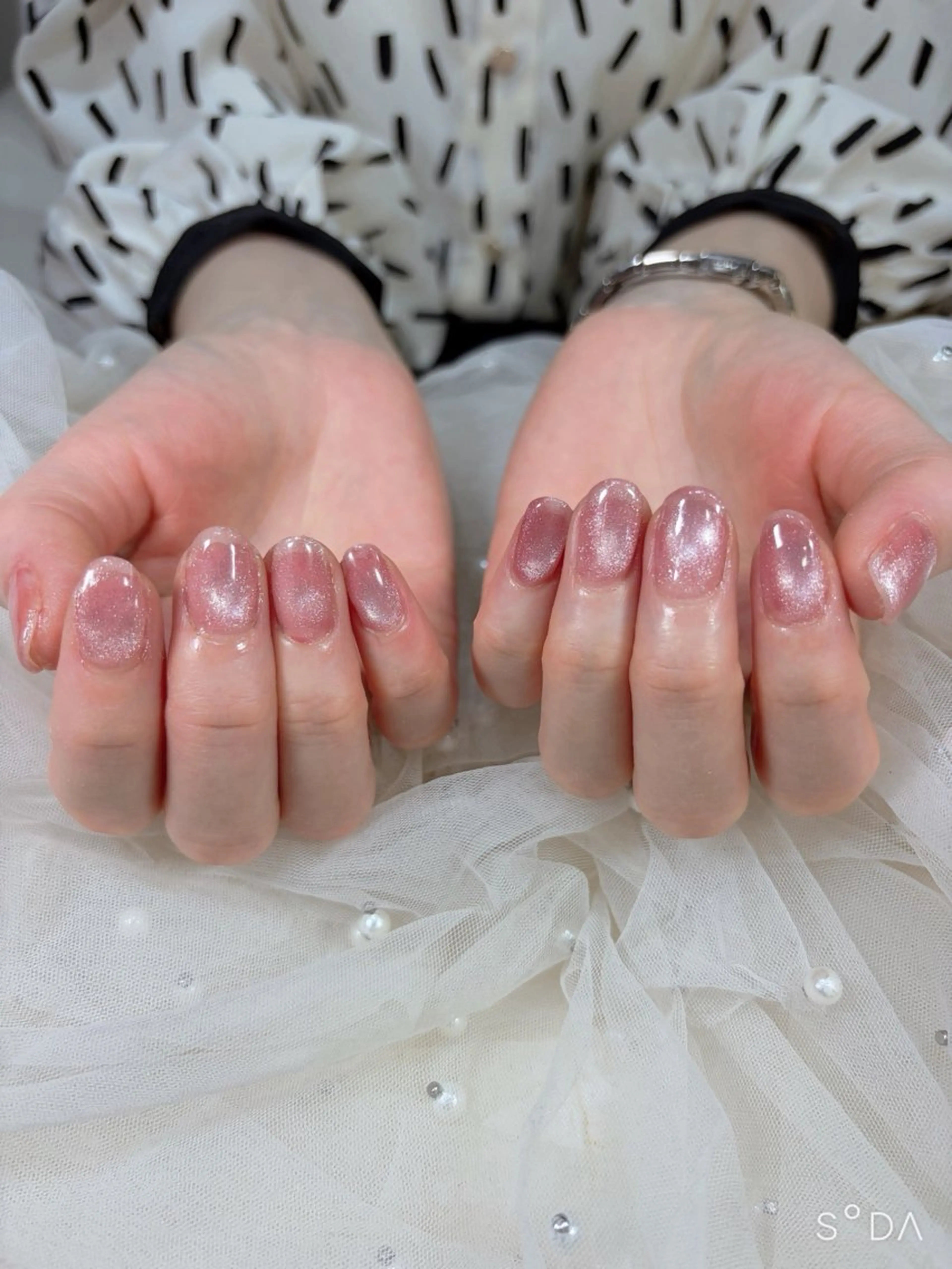 4/27 9:30【練習モデル/オフなし限定！】ハンドorフットワンカラー/マグネットネイル🎀✨️の写真