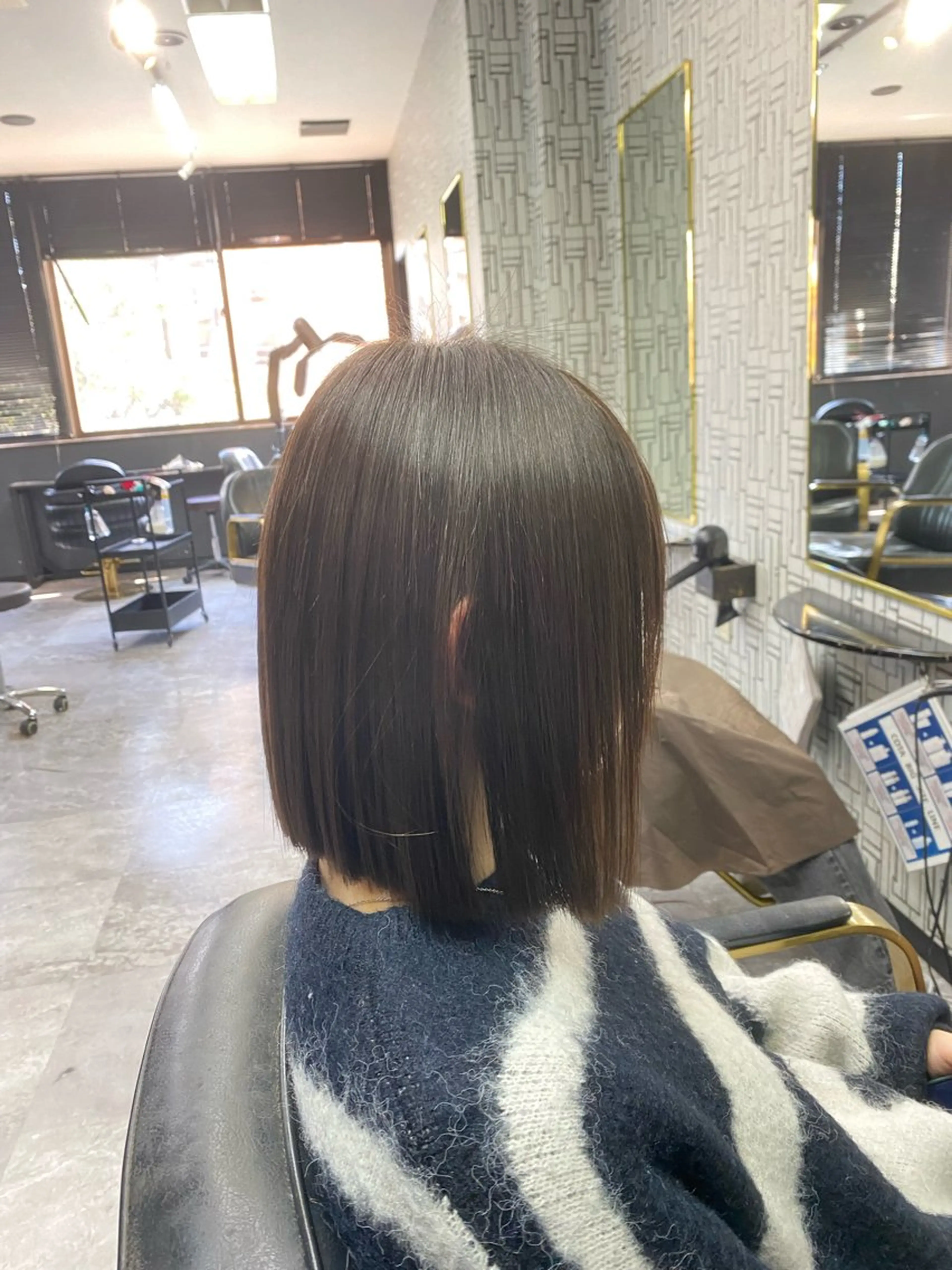 ミディアム 縮毛矯正 池田 亮雅のヘアスタイル