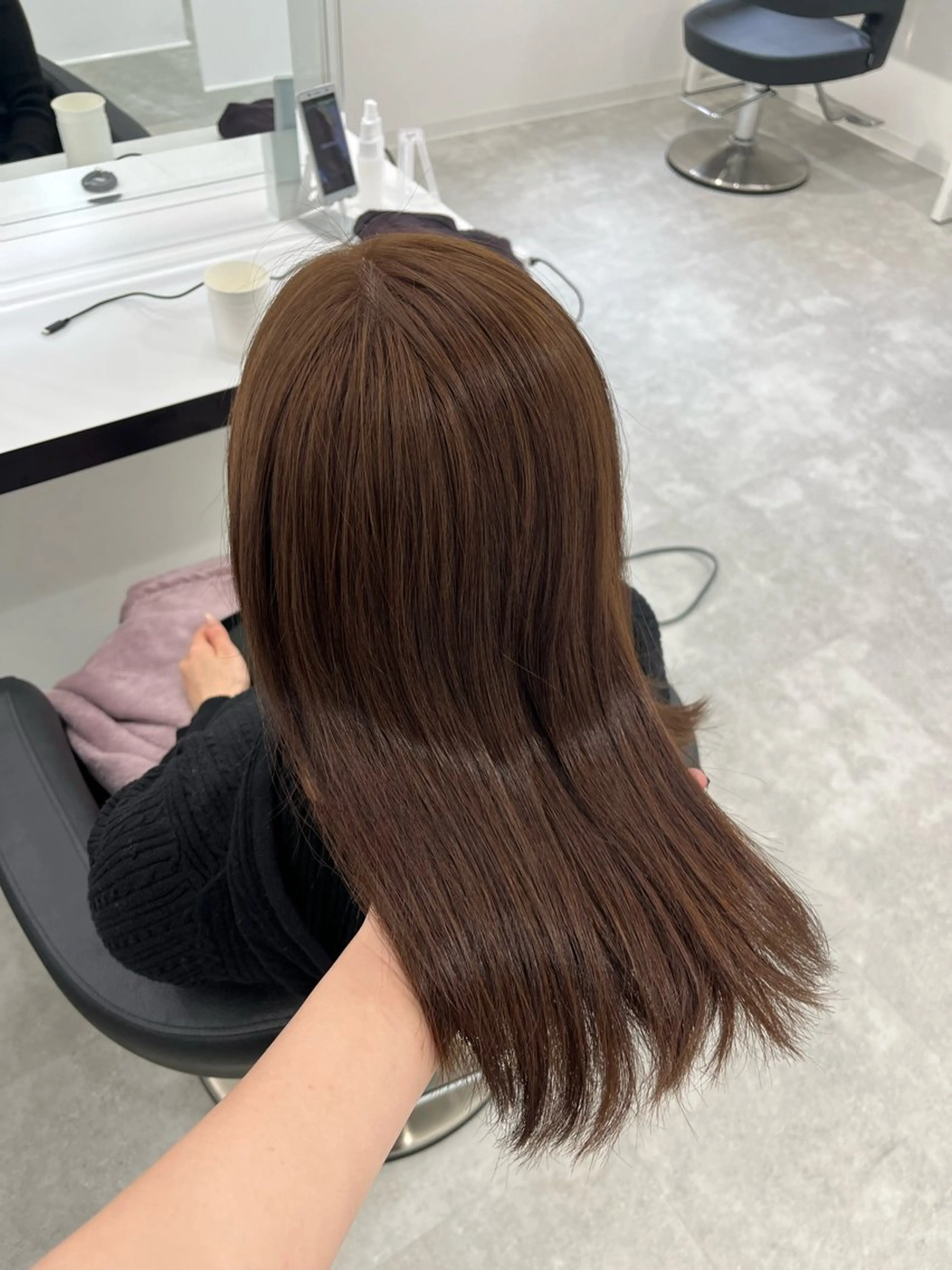 ミディアム カラー みう/仙台/暖色/ 艶髪/顔周りカット/のヘアスタイル