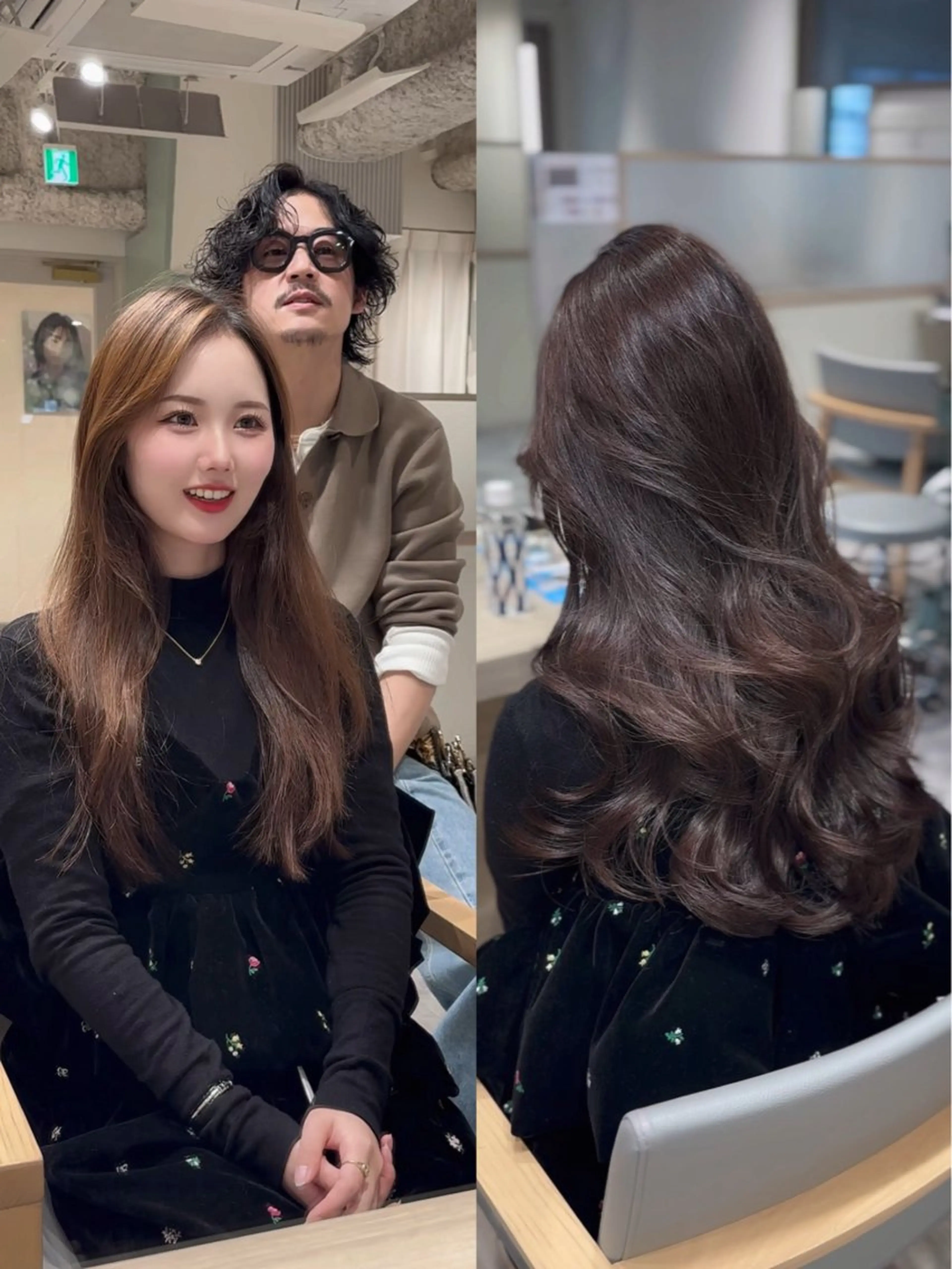 カット+カラー+髪質改善トリートメント+巻き髪の写真