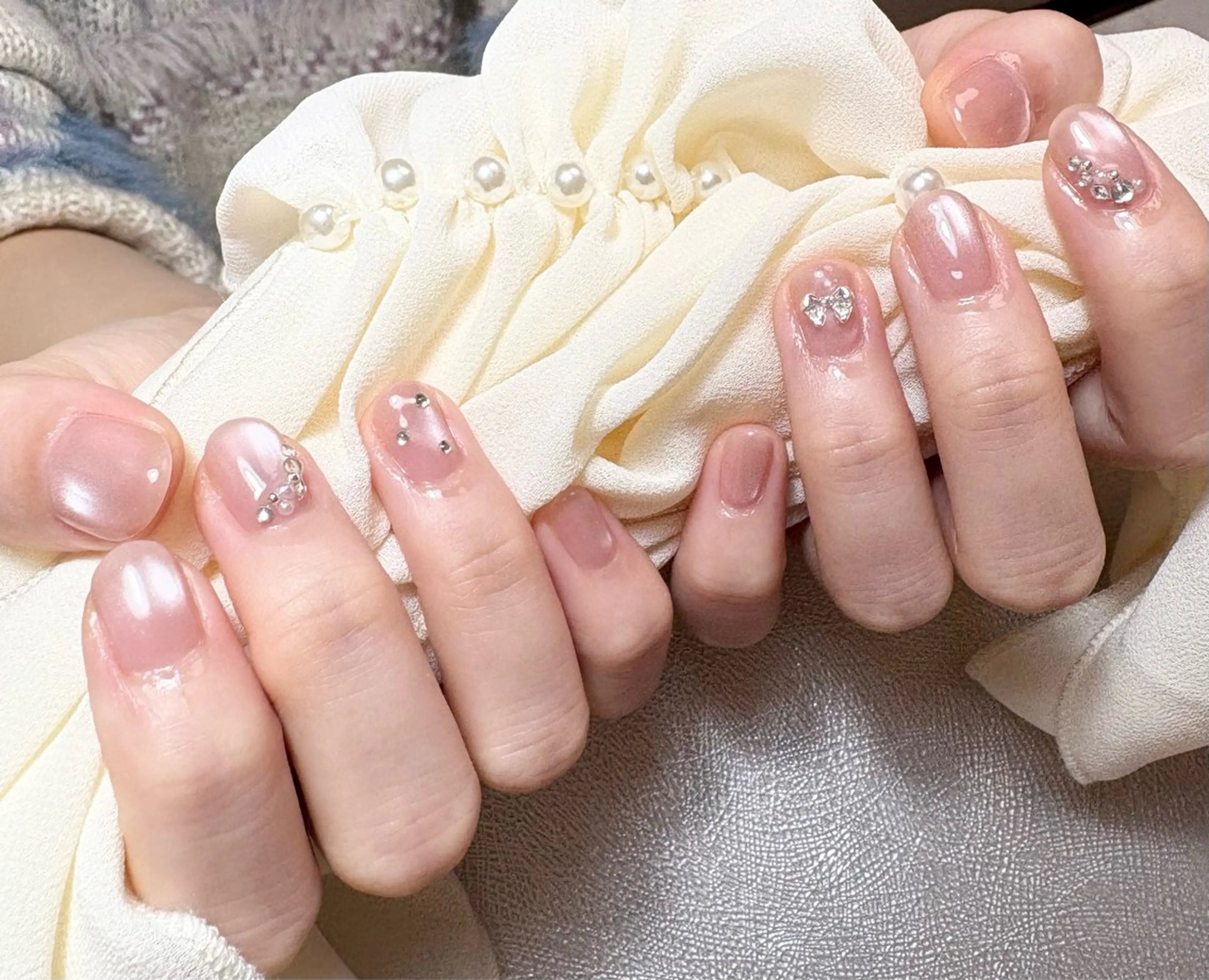 ネイル キラキラネイル マグネットネイル ピンク ✨韓国✨nail salonLumieのネイルデザイン